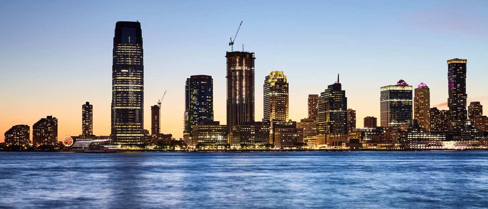 new jersey skyline at dusk usa plescia cd