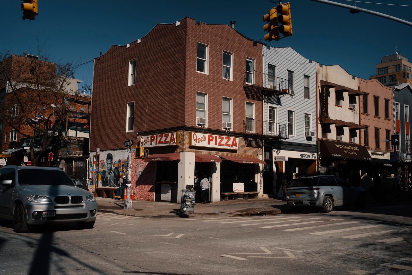 Storefronts on a Brooklyn street corner