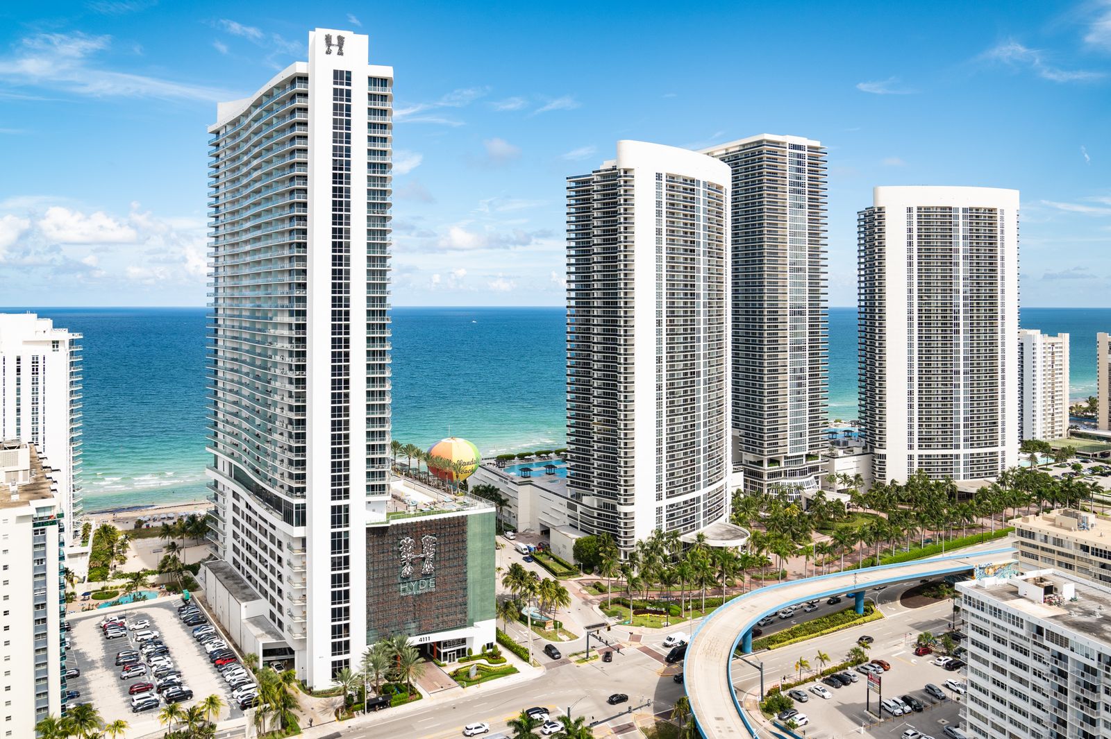 Coastal high-rises in Hallandale Beach, Broward County