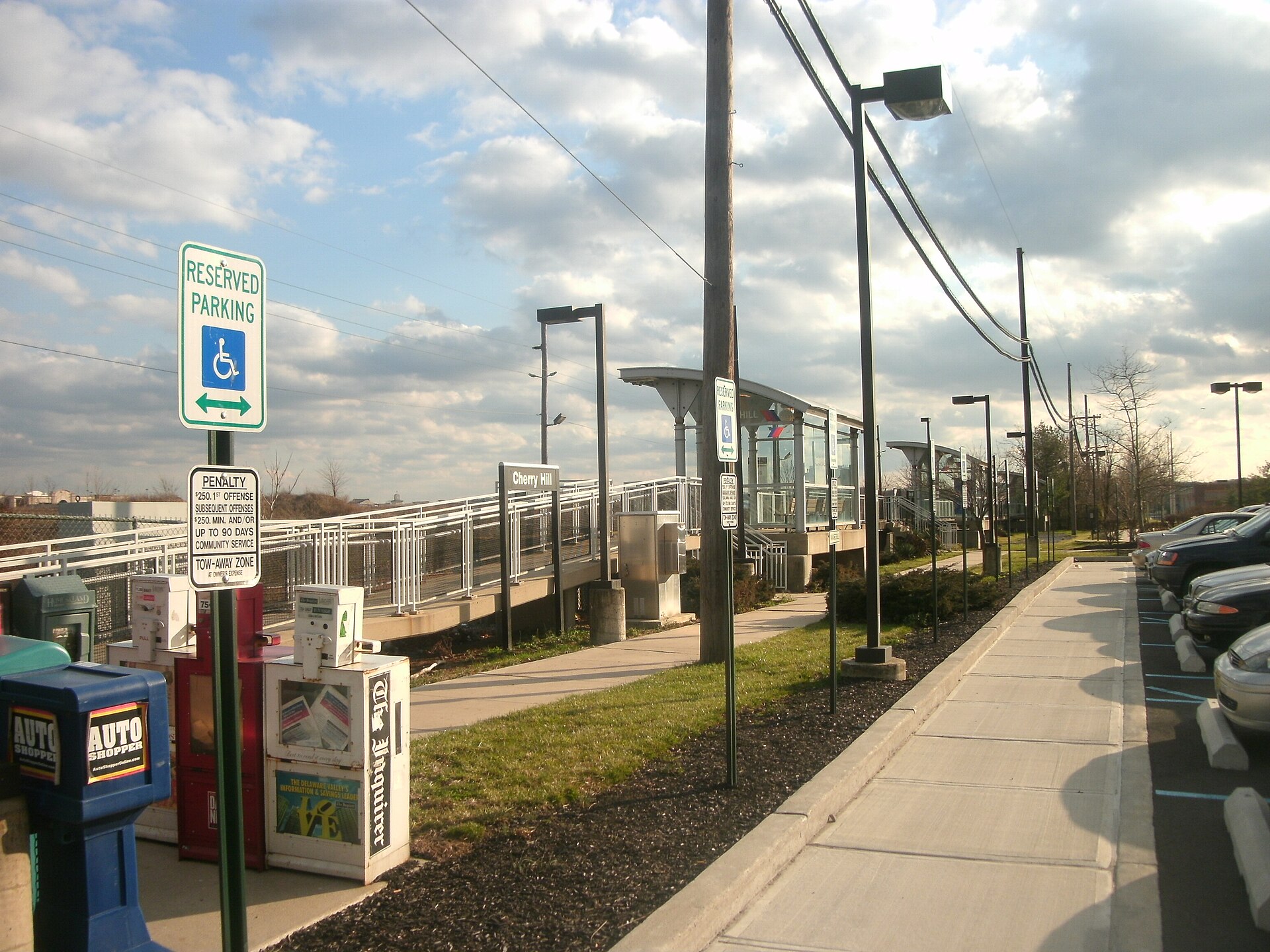 The Cherry Hill rail station, Camden County, New Jersey