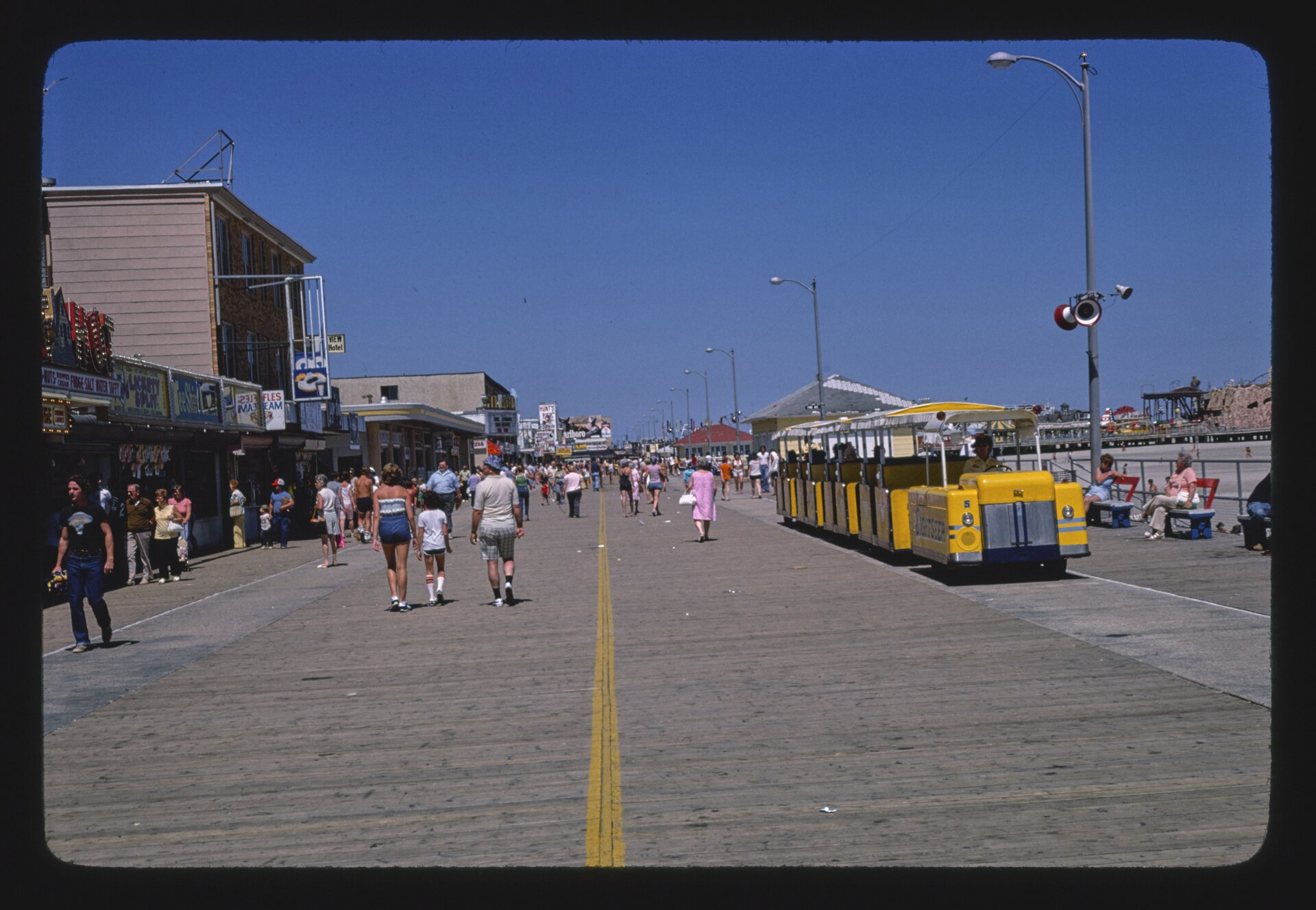 The boardwalk at Wildwood, Cape May County