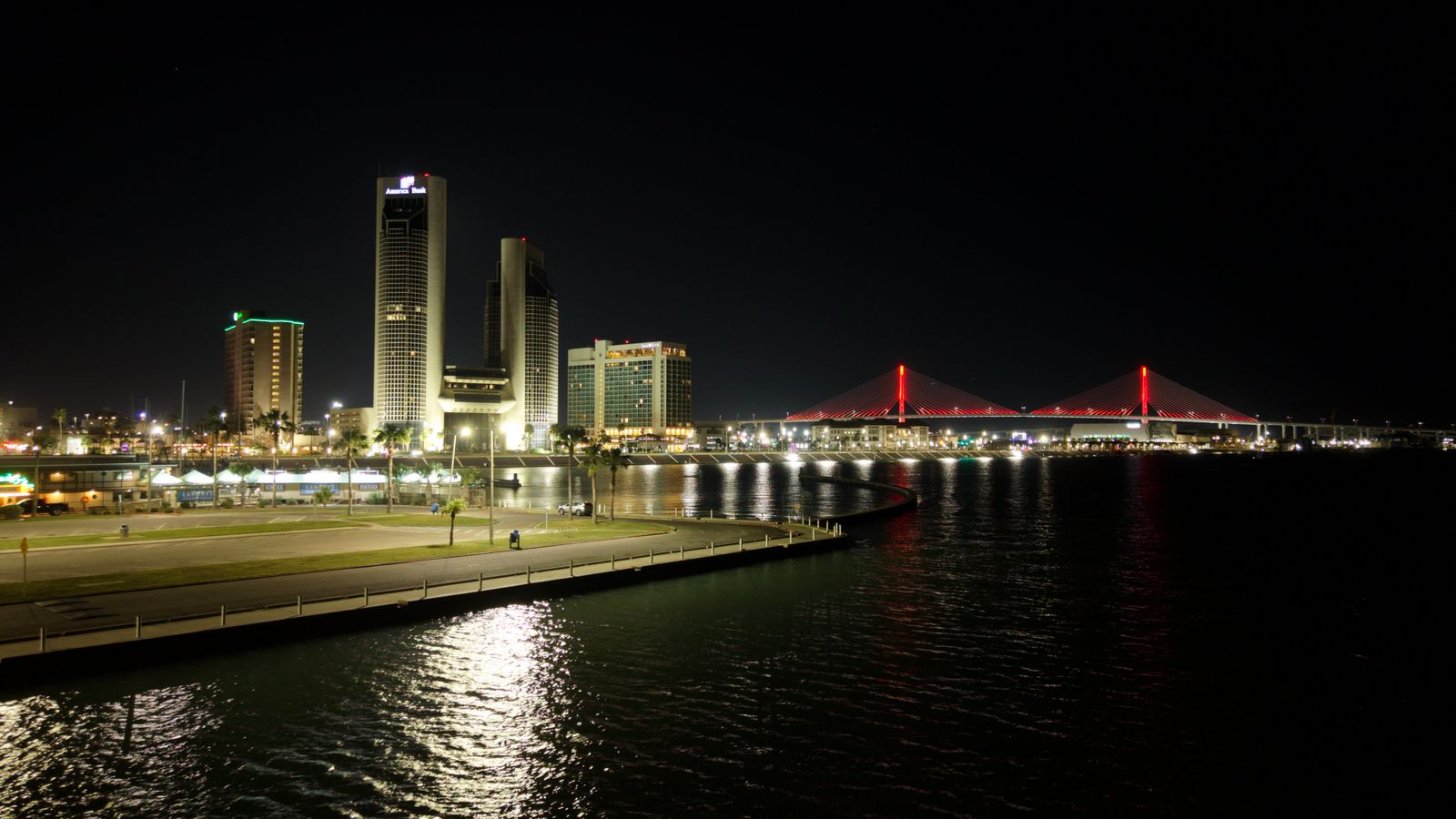 The Corpus Christi skyline and Harbor Bridge