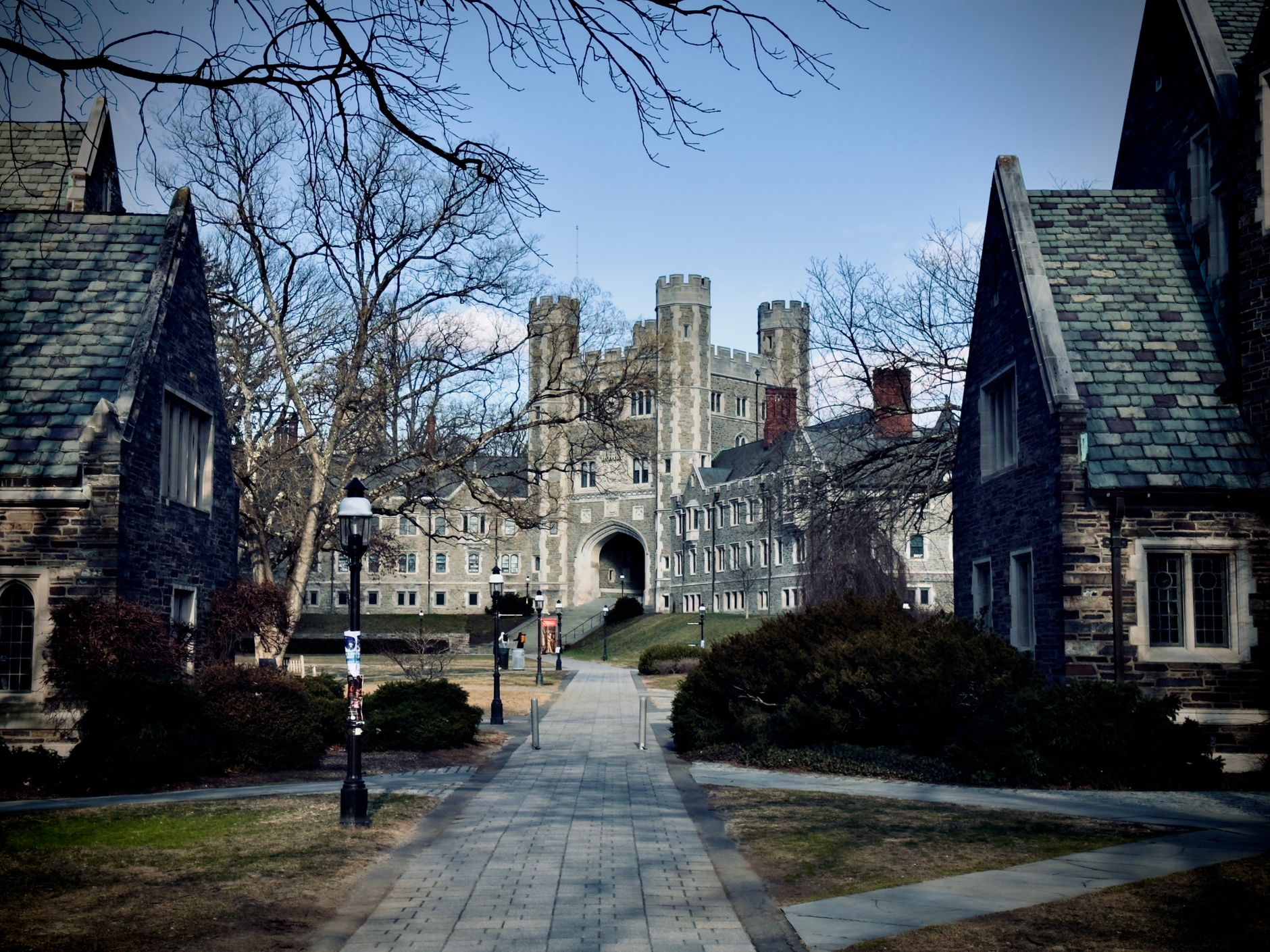 Historic campus architecture at Princeton University, Central Jersey