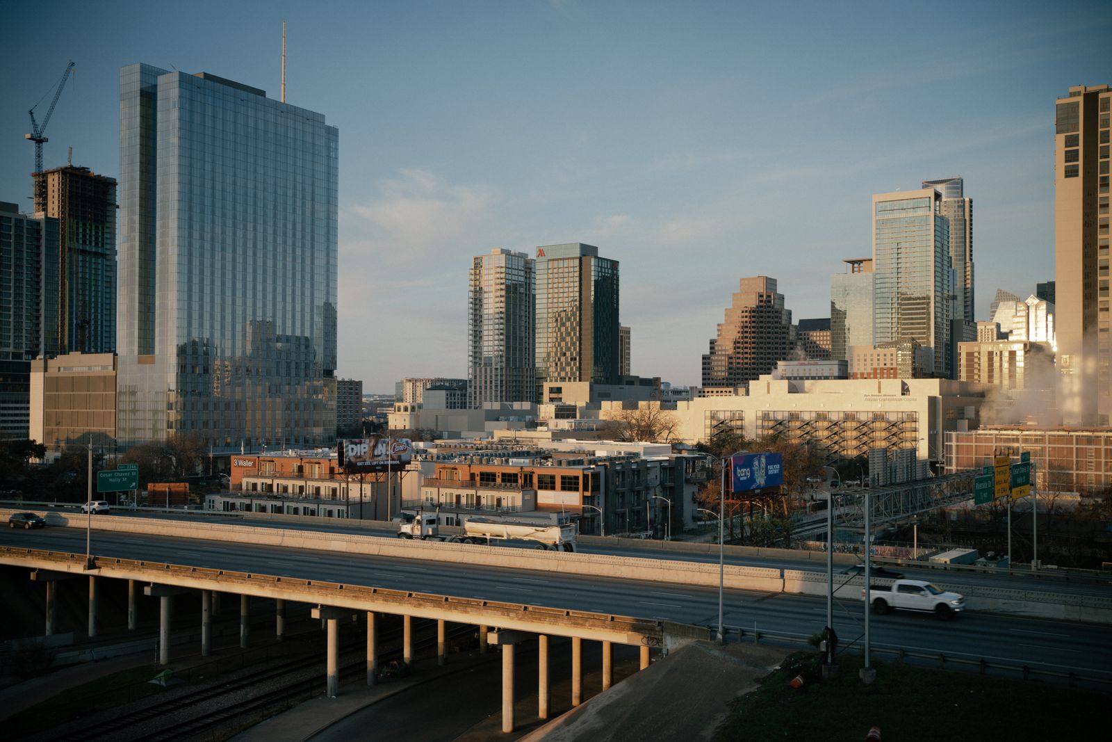 An aerial view of a growing Central Texas community