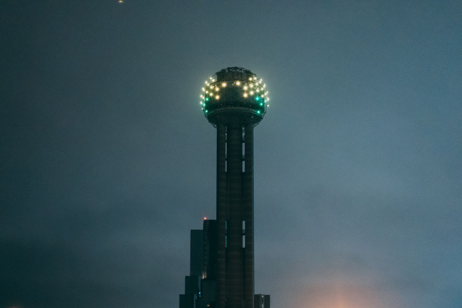 The Dallas skyline at night