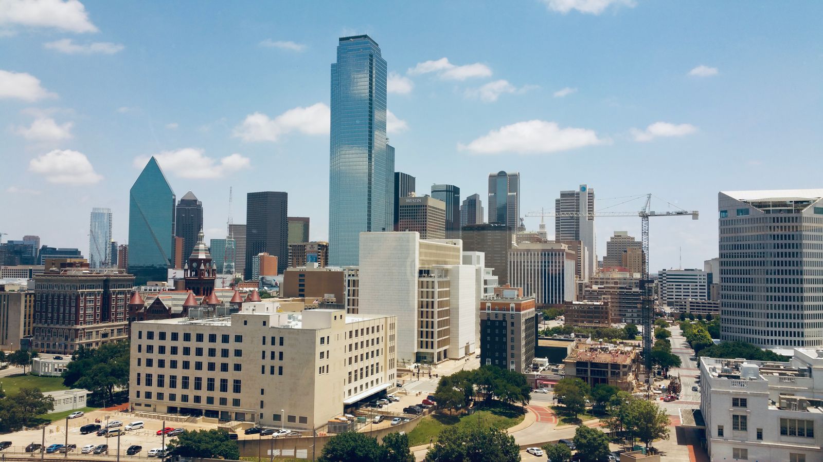 Downtown Dallas under a clear sky