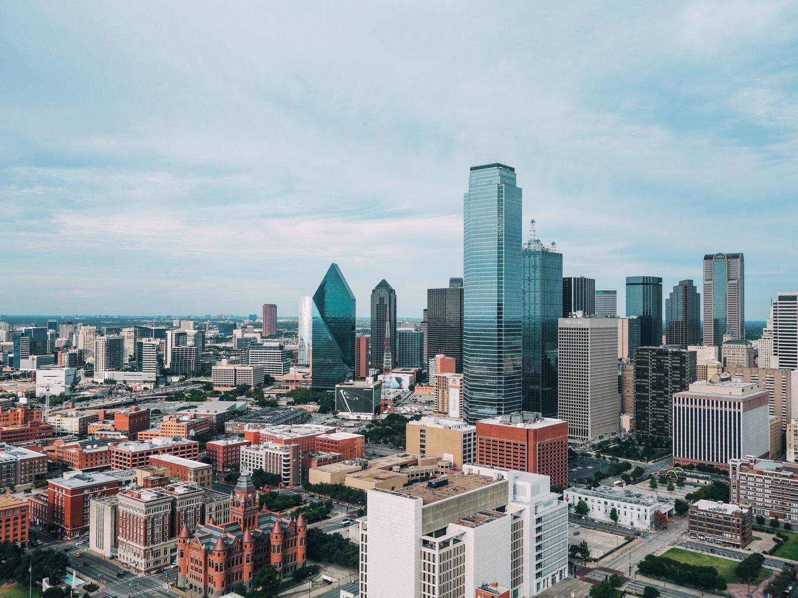 An aerial view of the Dallas–Fort Worth metroplex