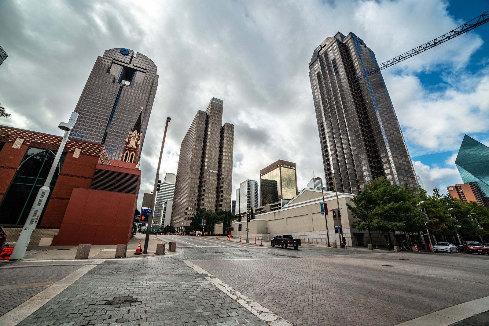 The downtown Dallas skyline