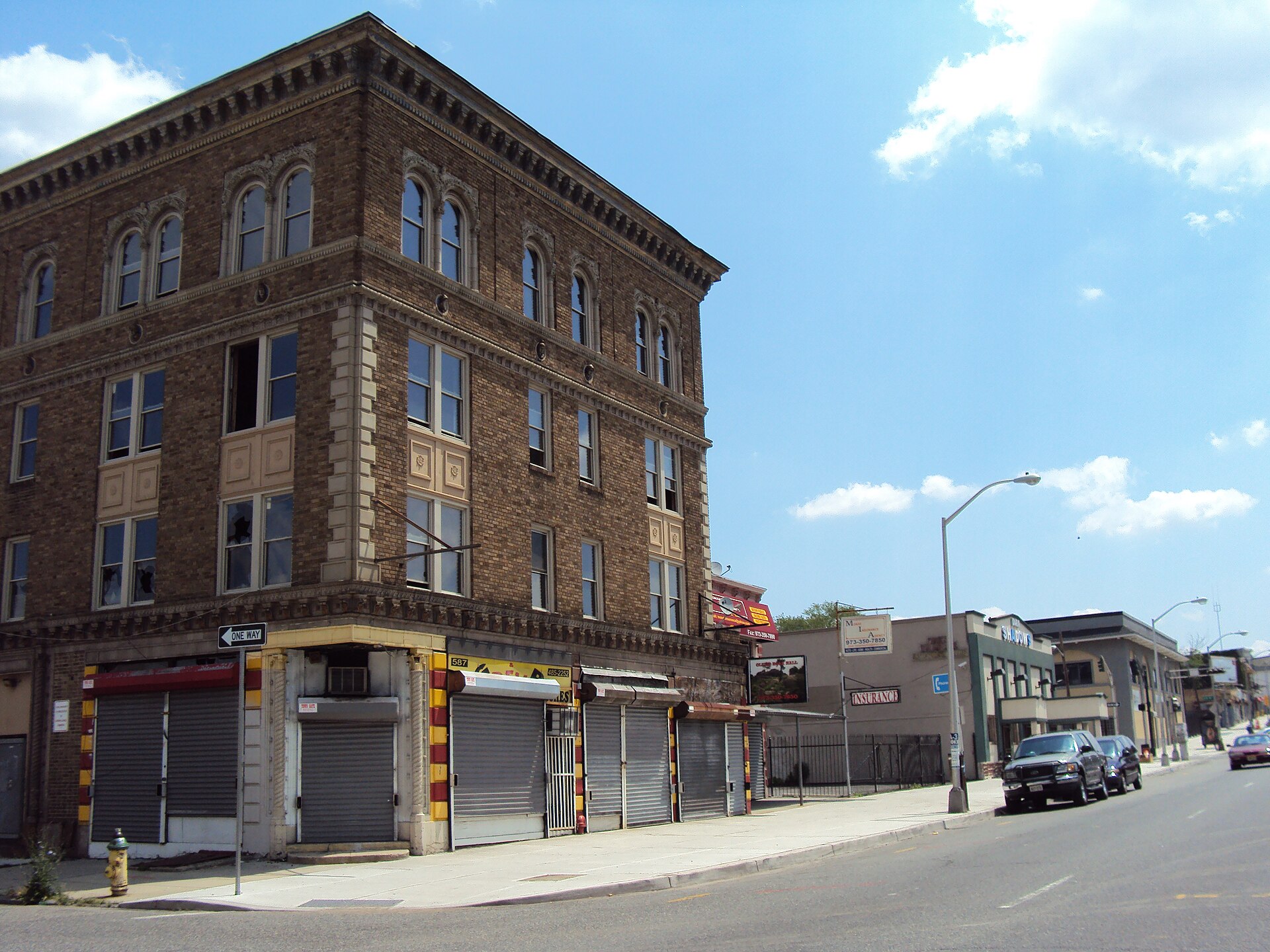 A historic commercial building in downtown East Orange