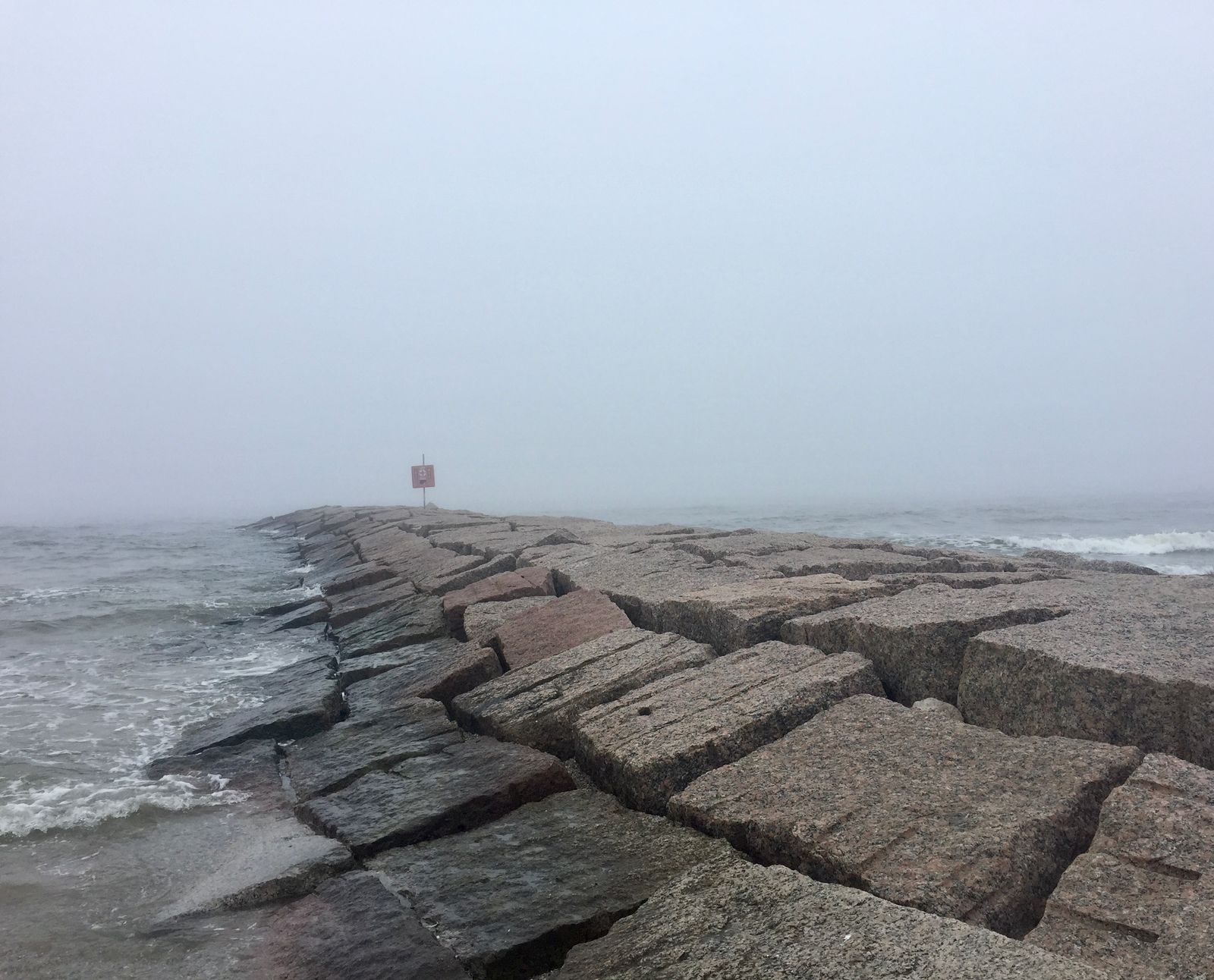 A jetty on the Galveston coast
