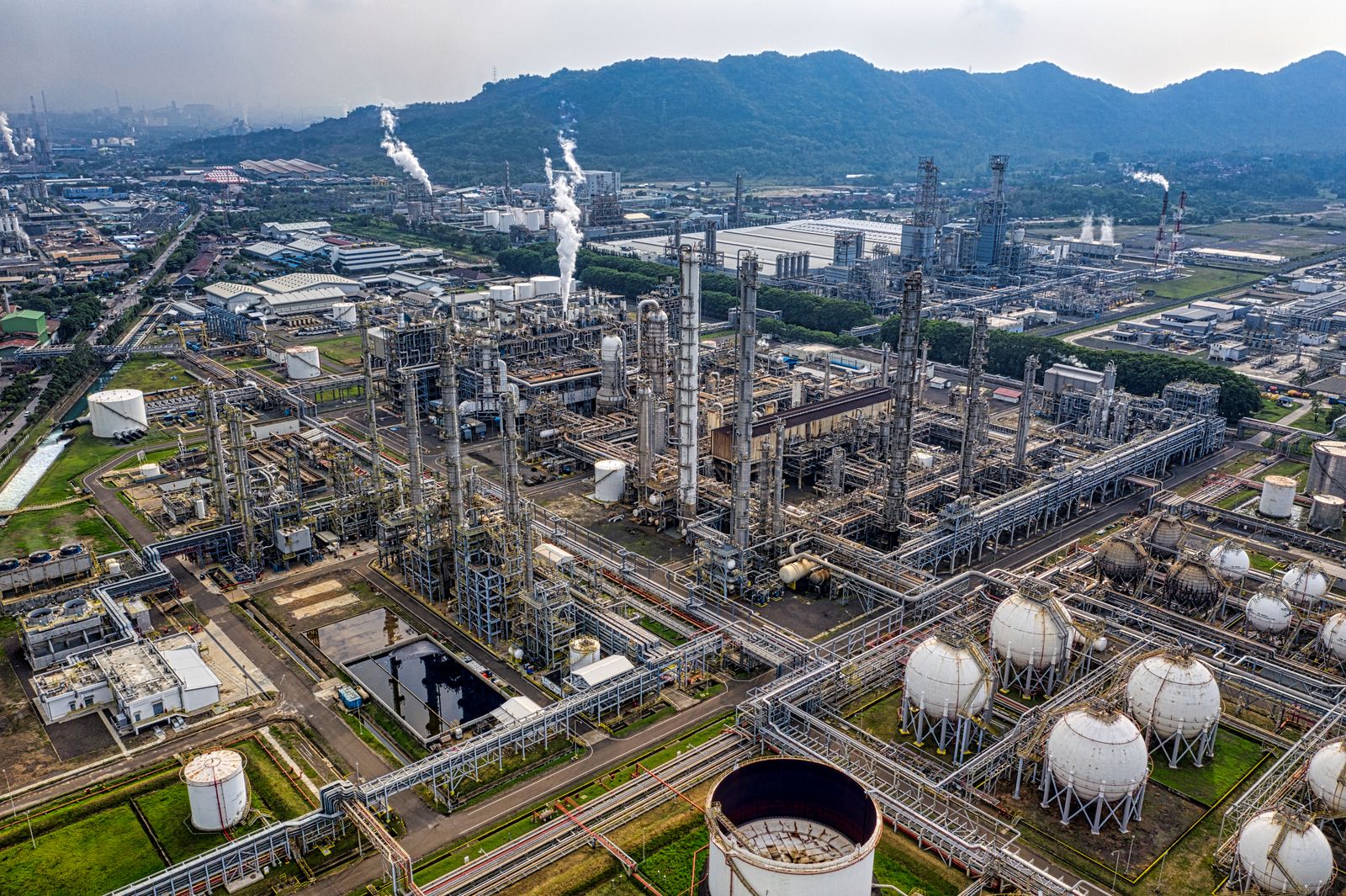 A petrochemical refinery, representative of the Houston energy economy