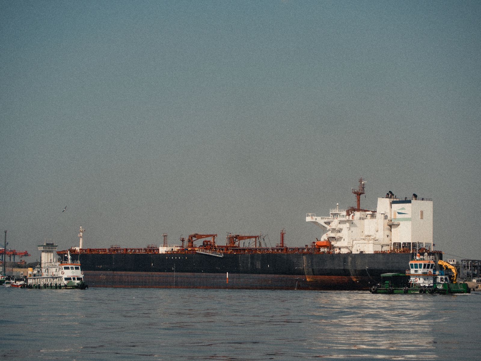 A cargo ship at a Texas Gulf Coast port