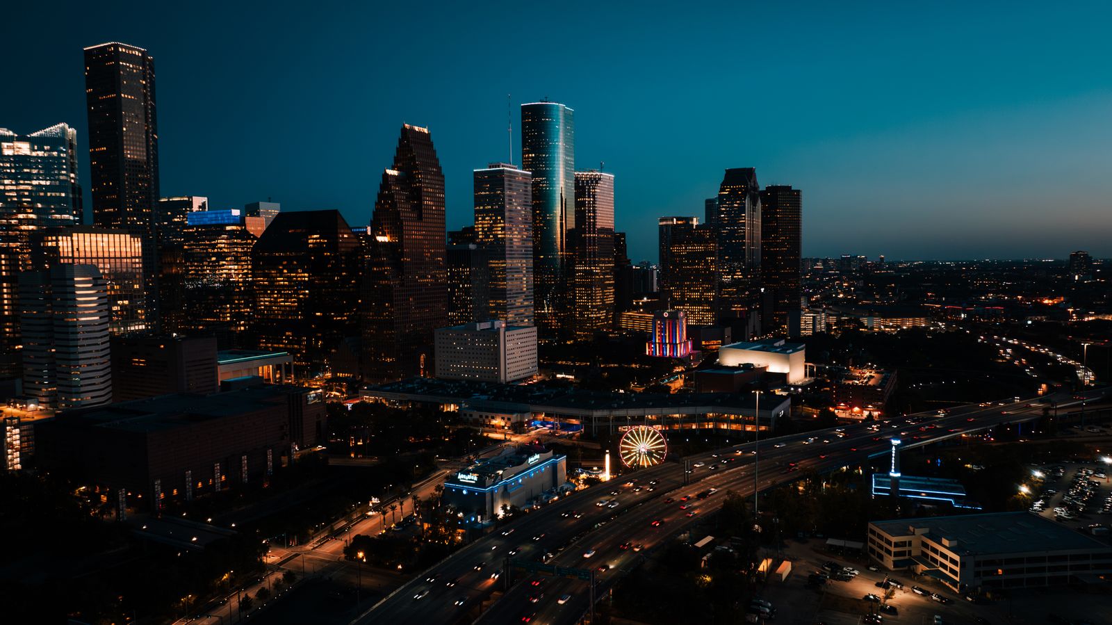 Downtown Houston at night