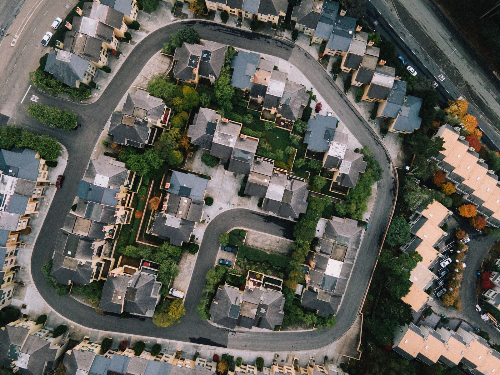 An aerial view of a Katy-area community