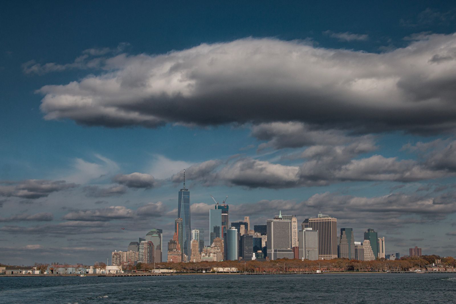Downtown Manhattan skyline along the waterfront, New York City