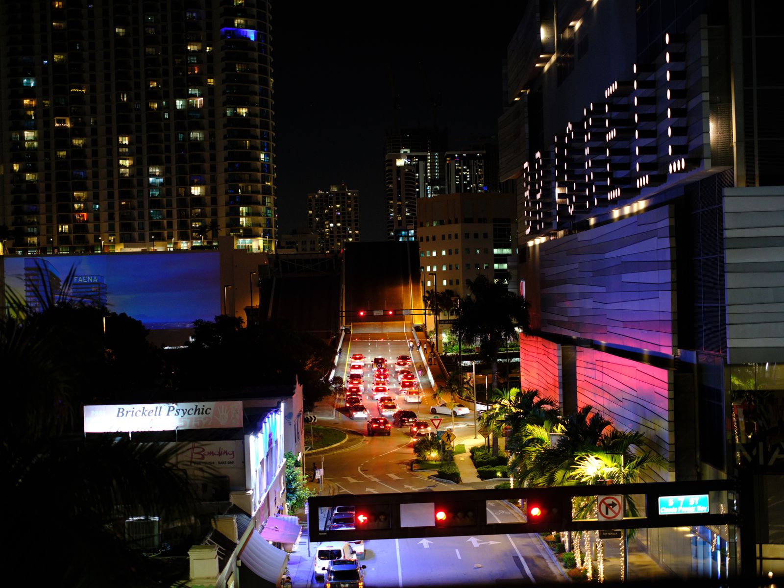 Miami's Brickell financial district at dusk