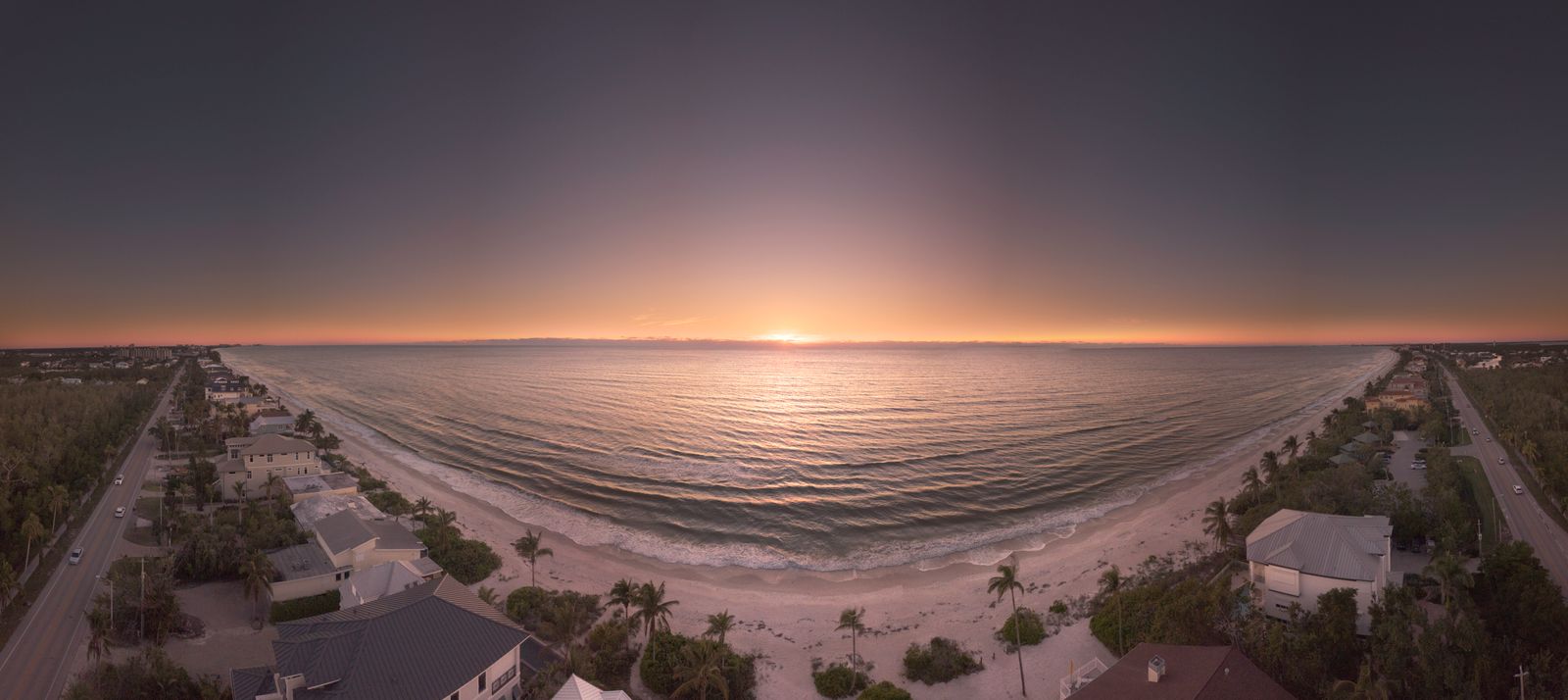 A Naples-area Gulf beach at golden hour
