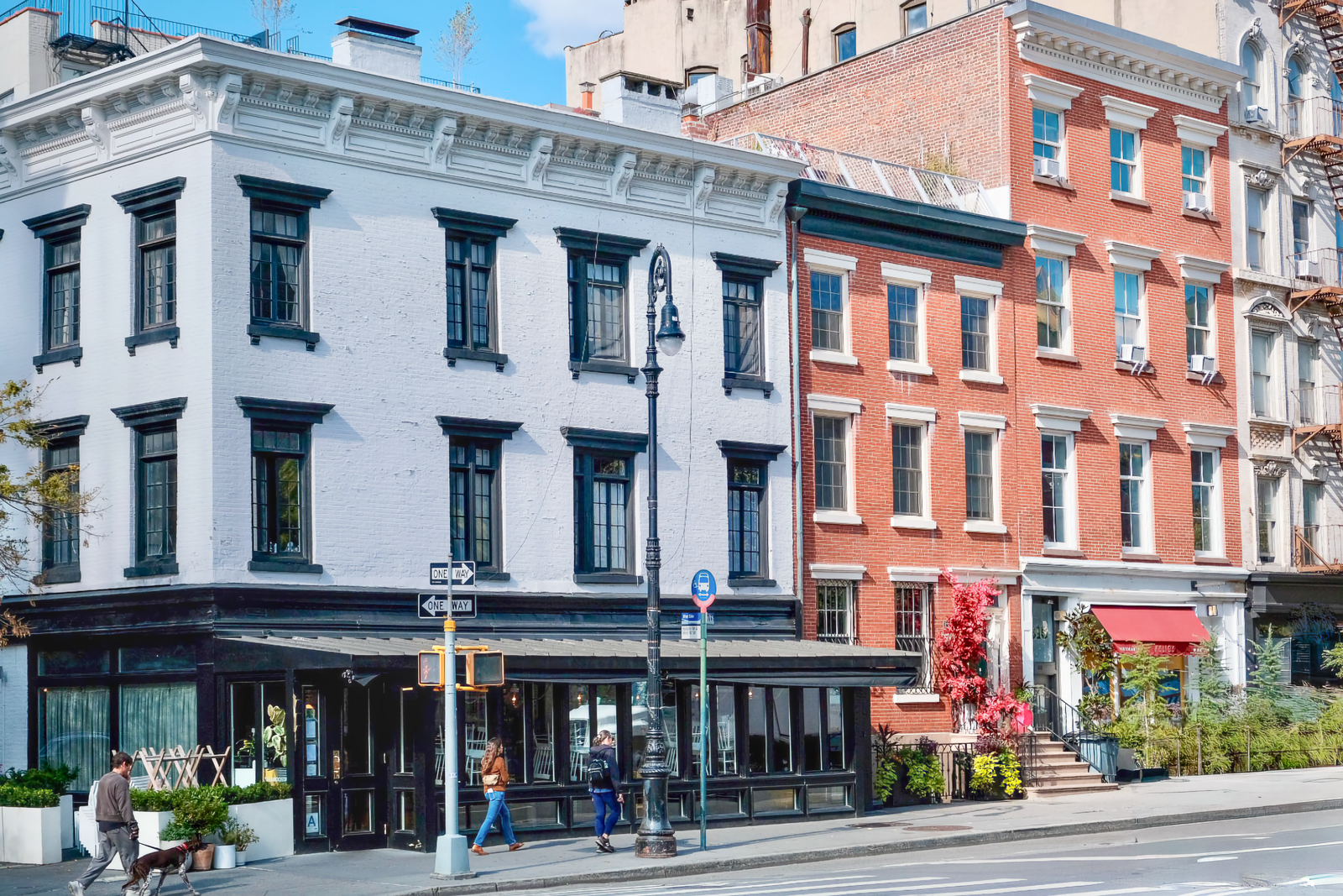 A downtown commercial street, representative of New Rochelle's Main Street and North Avenue