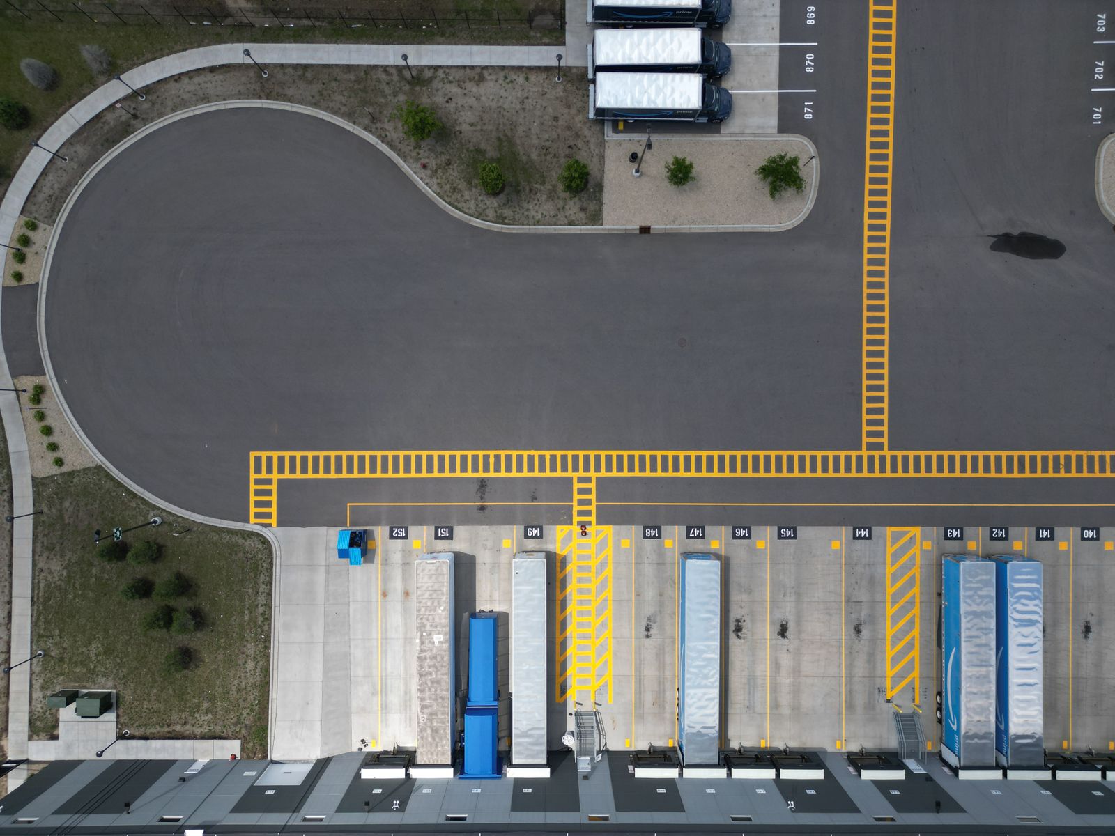 Loading docks at a distribution facility, representative of Orange County's logistics market