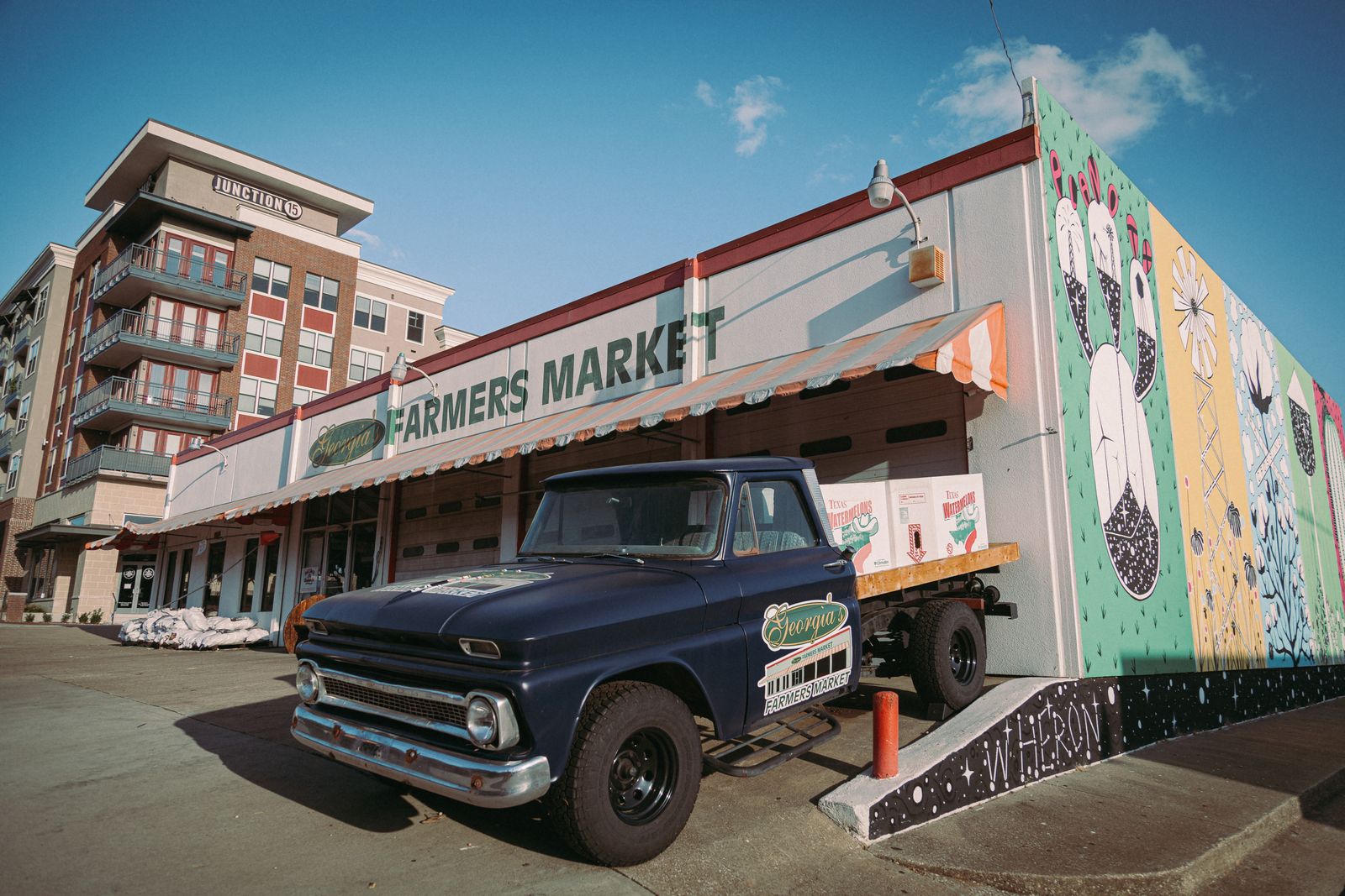 A local market, representative of downtown Plano
