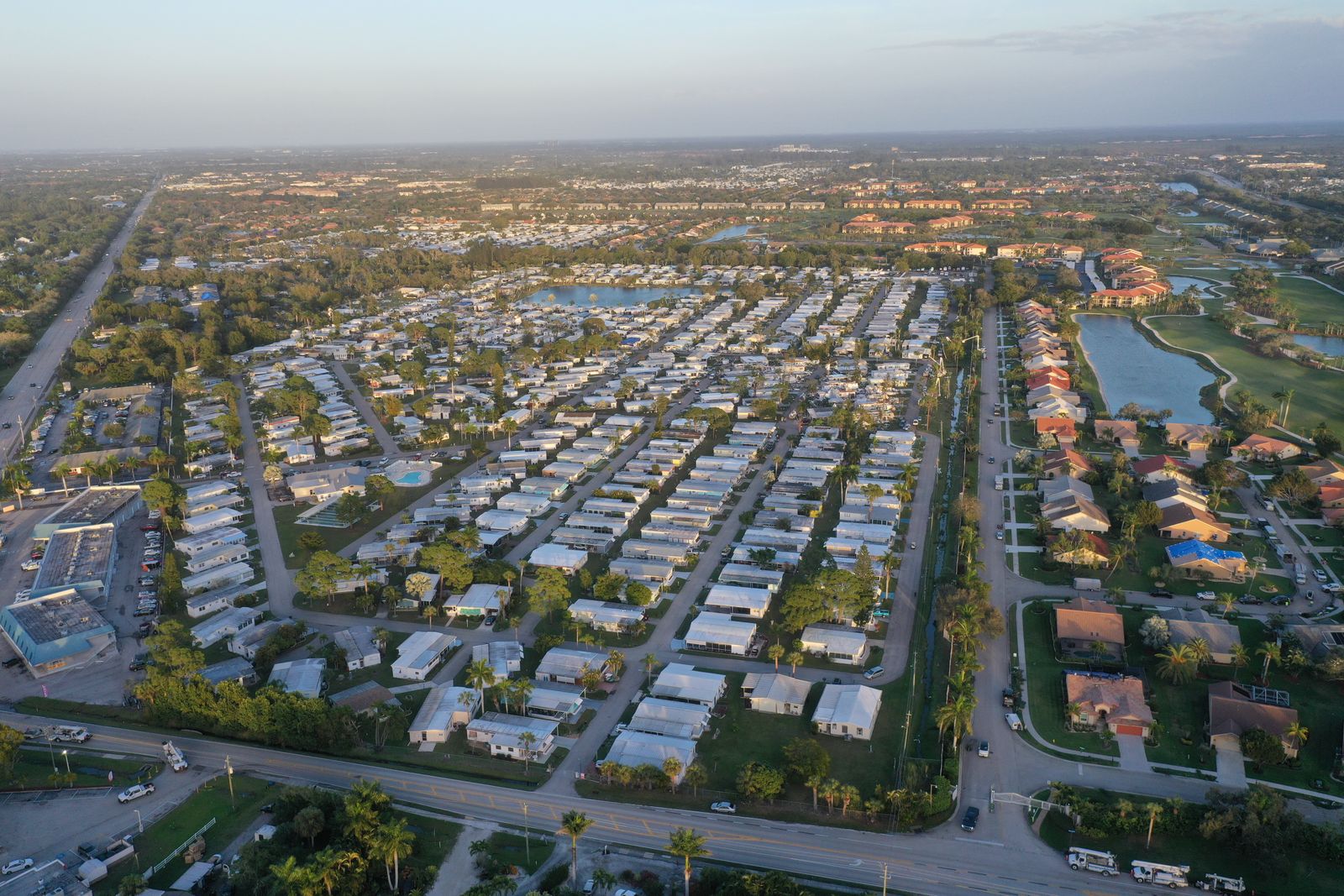 The suburban cityscape of Pembroke Pines and western Broward