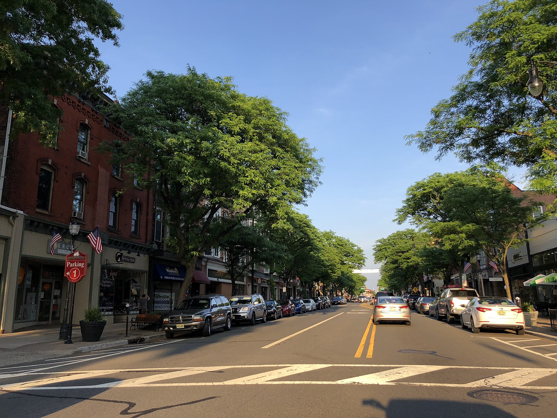 Main Street in downtown Somerville, Somerset County