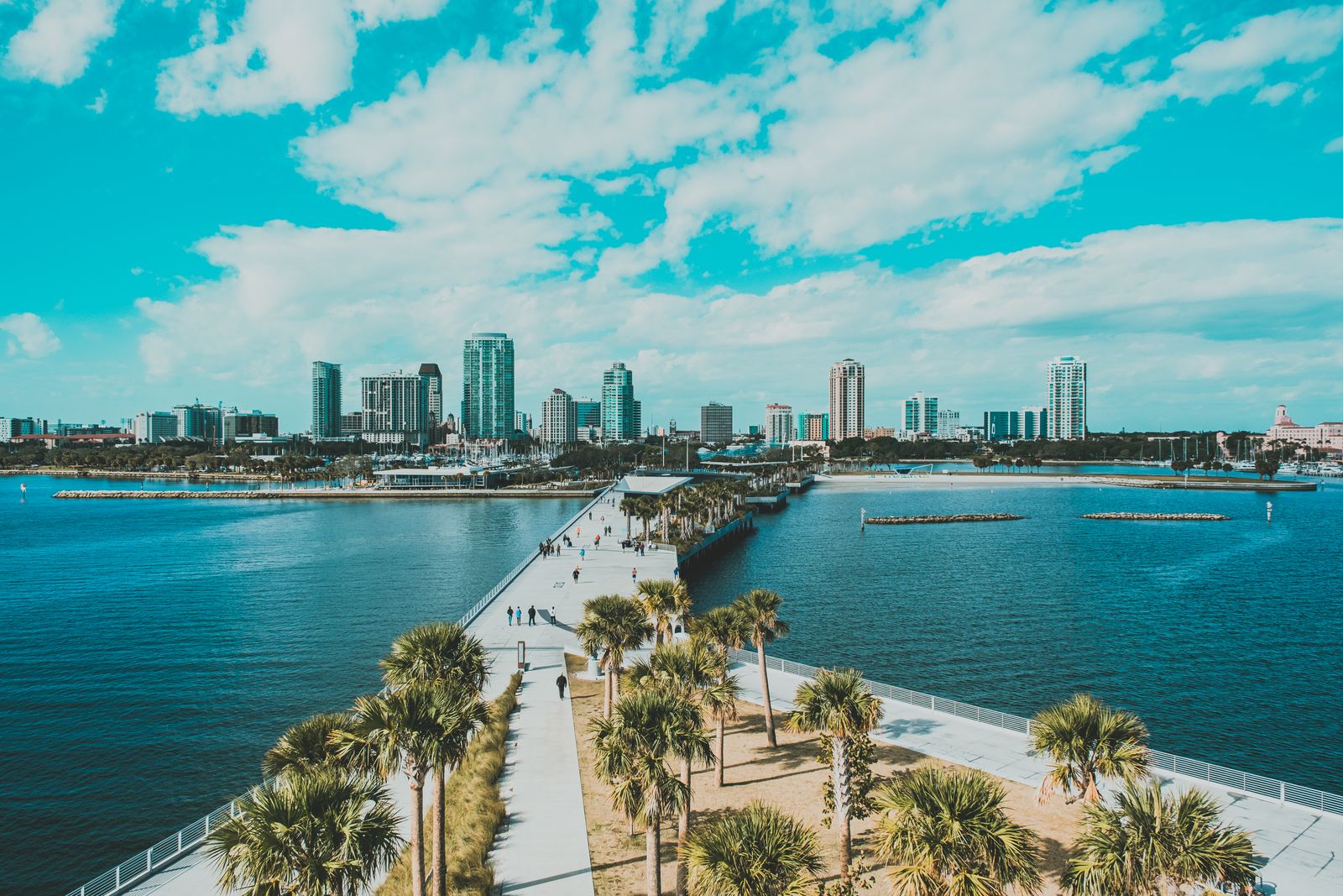The St. Petersburg waterfront and skyline