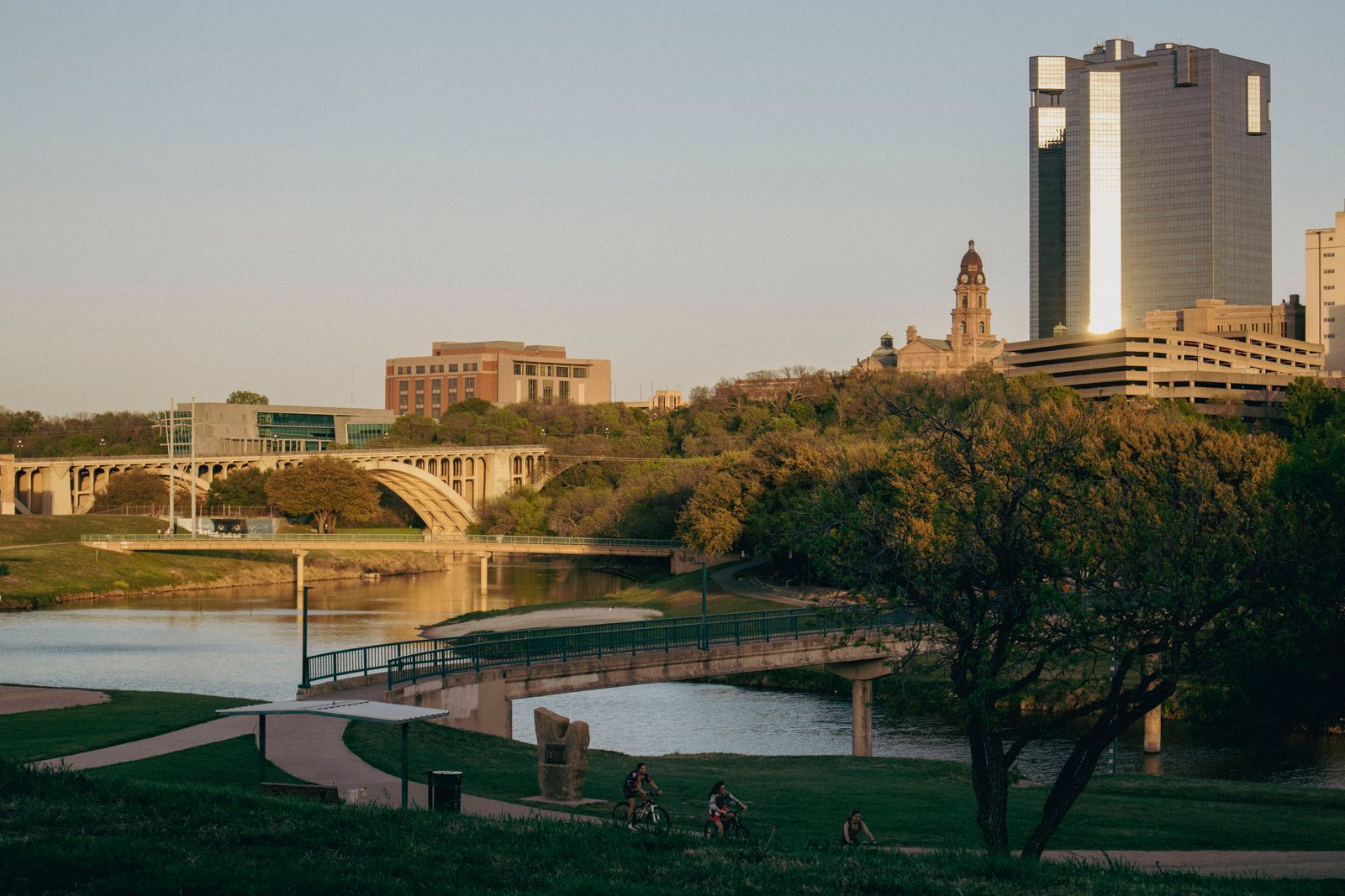 The Trinity River and downtown Fort Worth