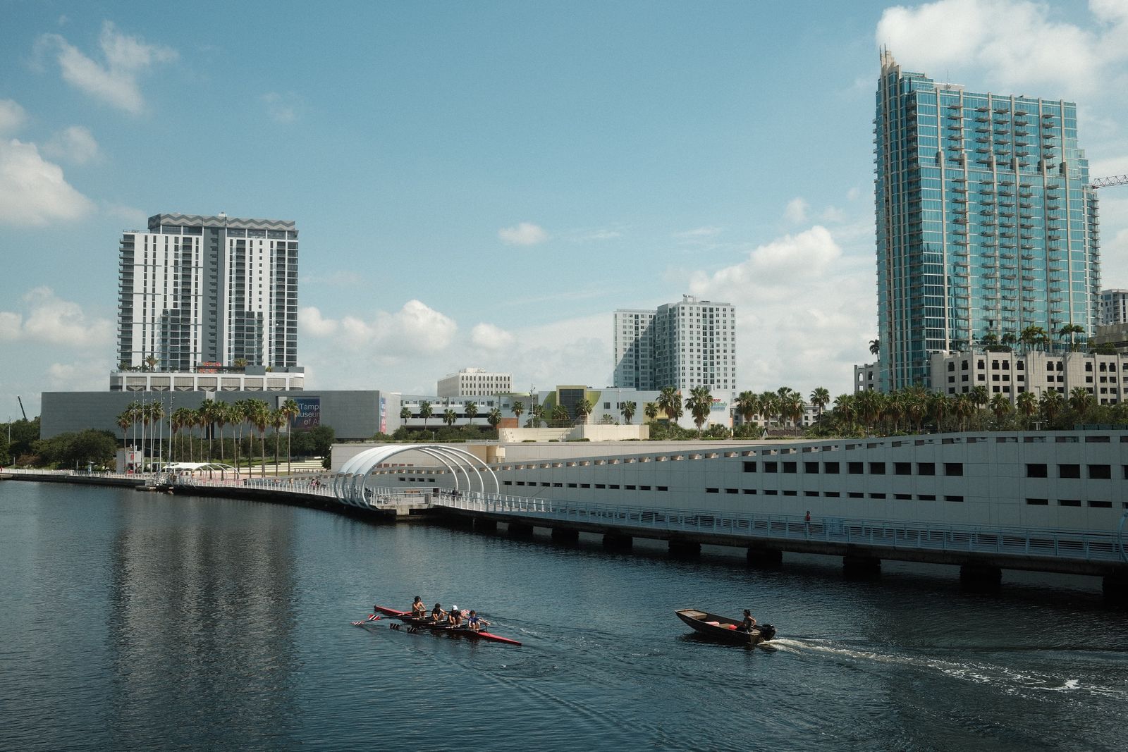 The Tampa Riverwalk and Hillsborough River