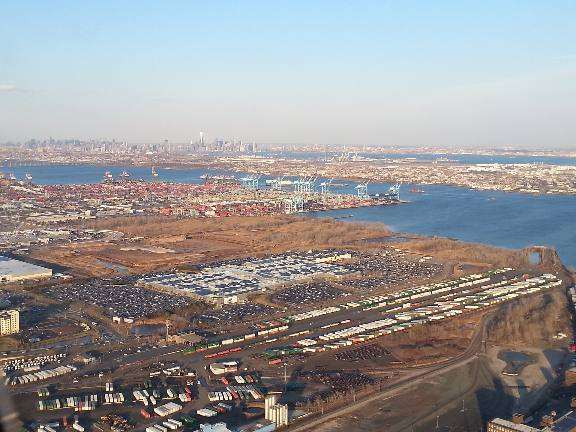 The Port Newark-Elizabeth Marine Terminal in Elizabeth, Union County