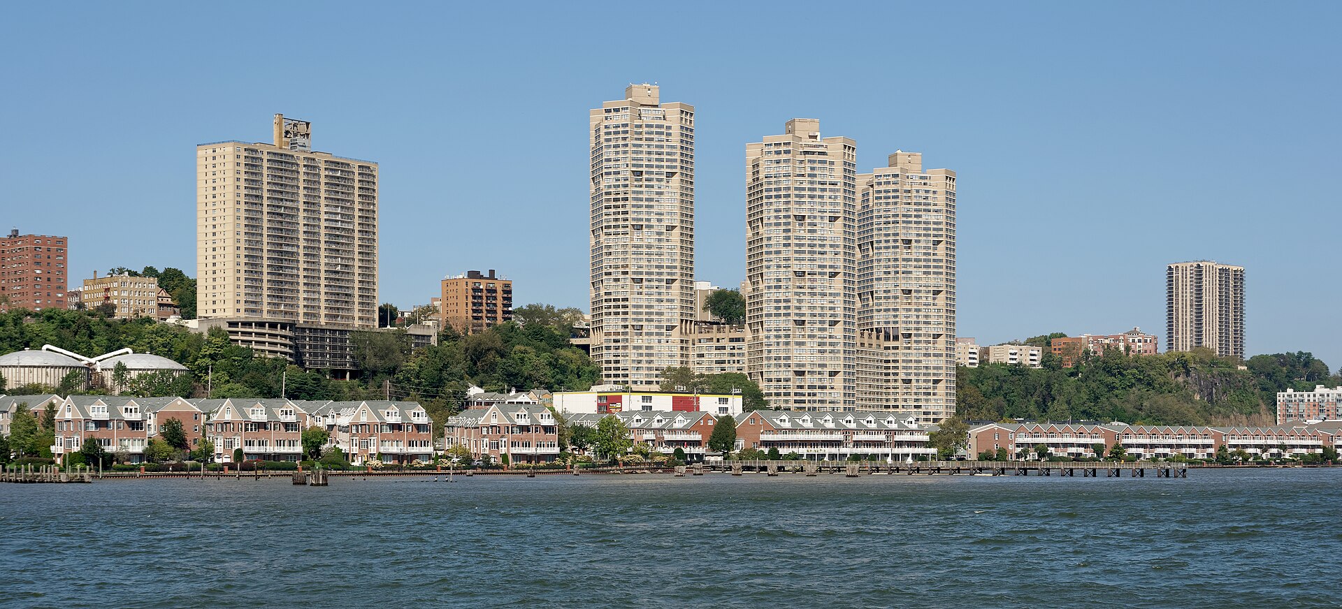 High-rise development along the Hudson River waterfront in West New York