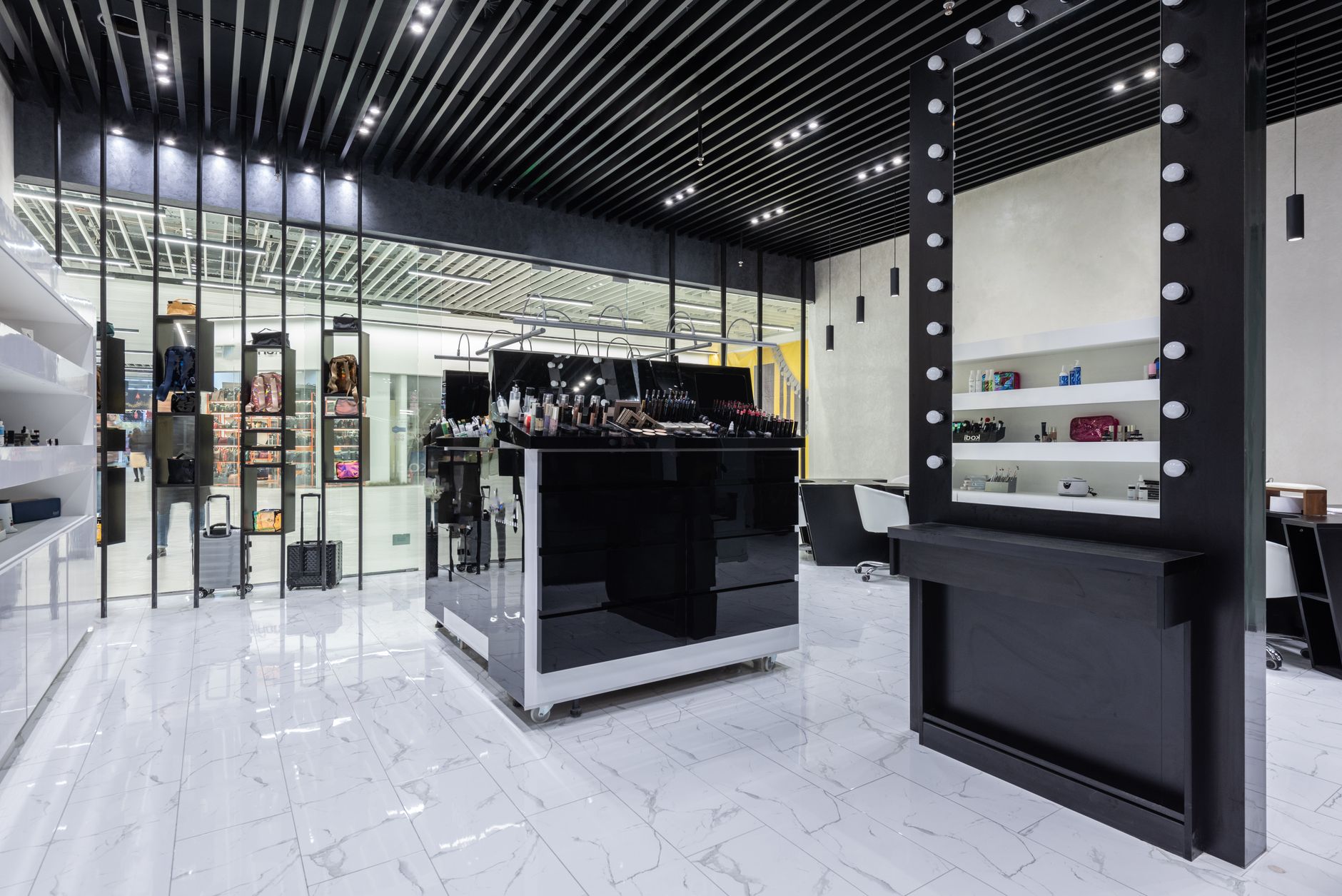 Upscale retail interior, representative of the Bal Harbour Shops luxury district