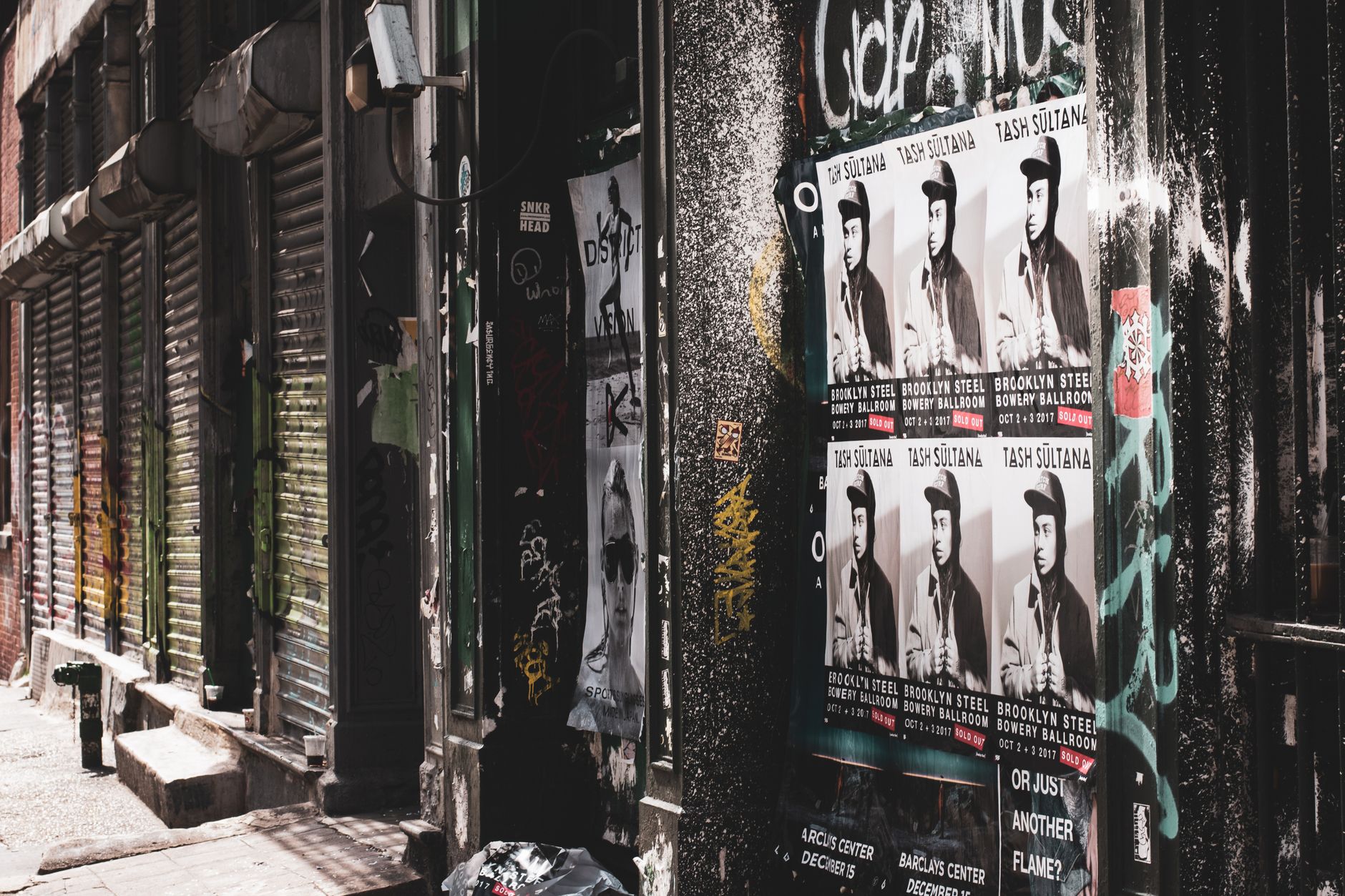 Street-level storefronts, representative of Bushwick's Wyckoff and Knickerbocker corridors