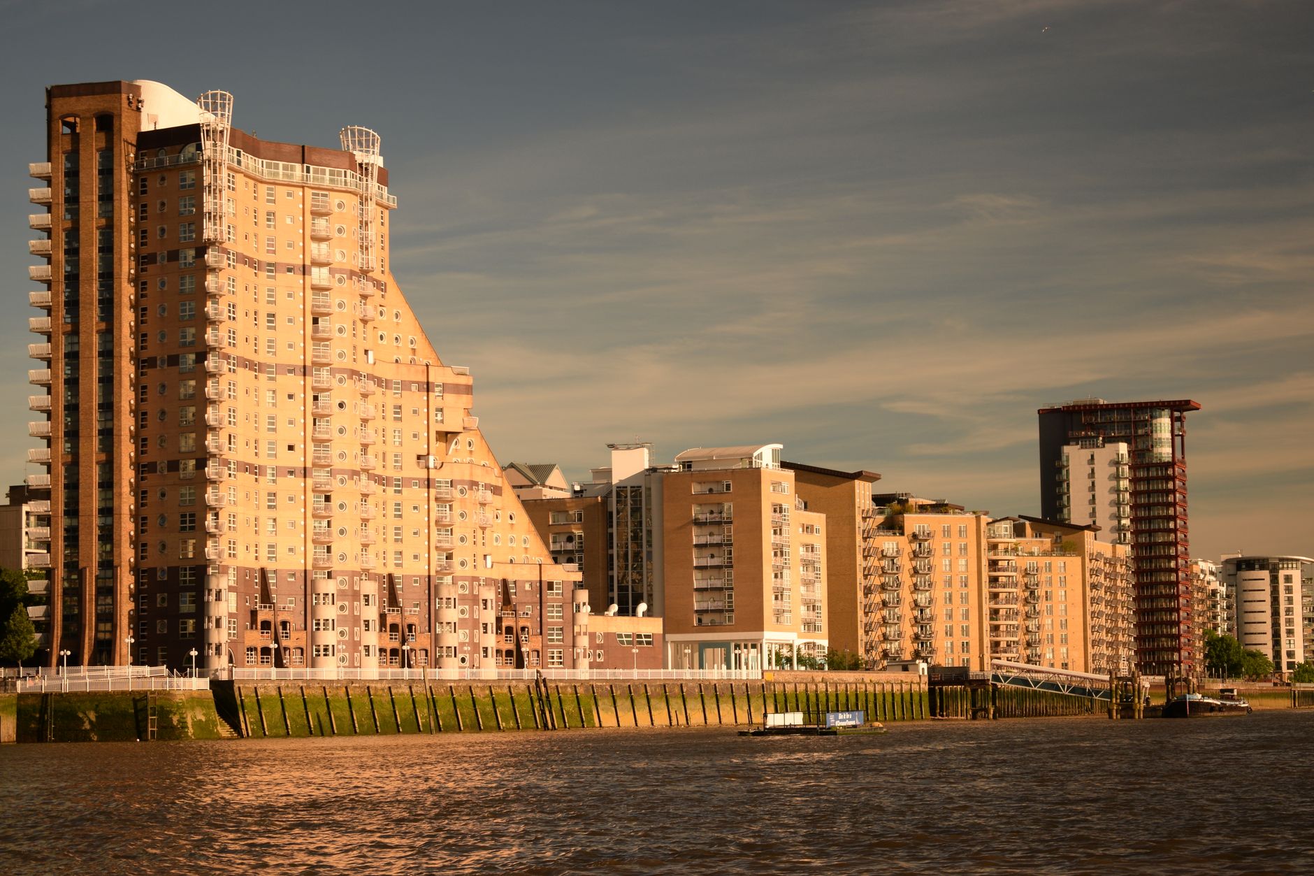 Waterfront high-rise, representative of Guttenberg's dense Hudson County development
