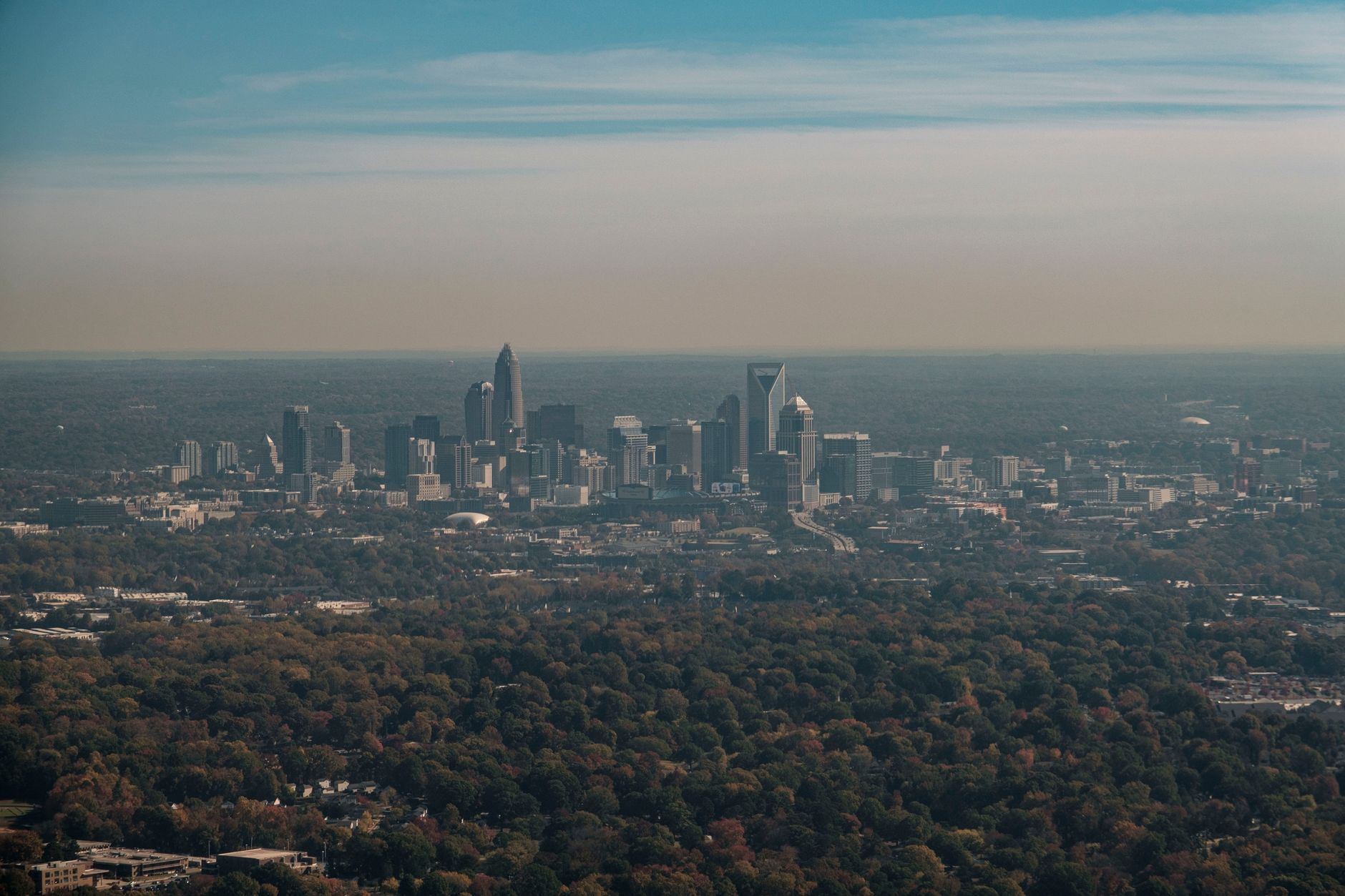 Downtown skyline, representative of Raleigh's growing commercial core