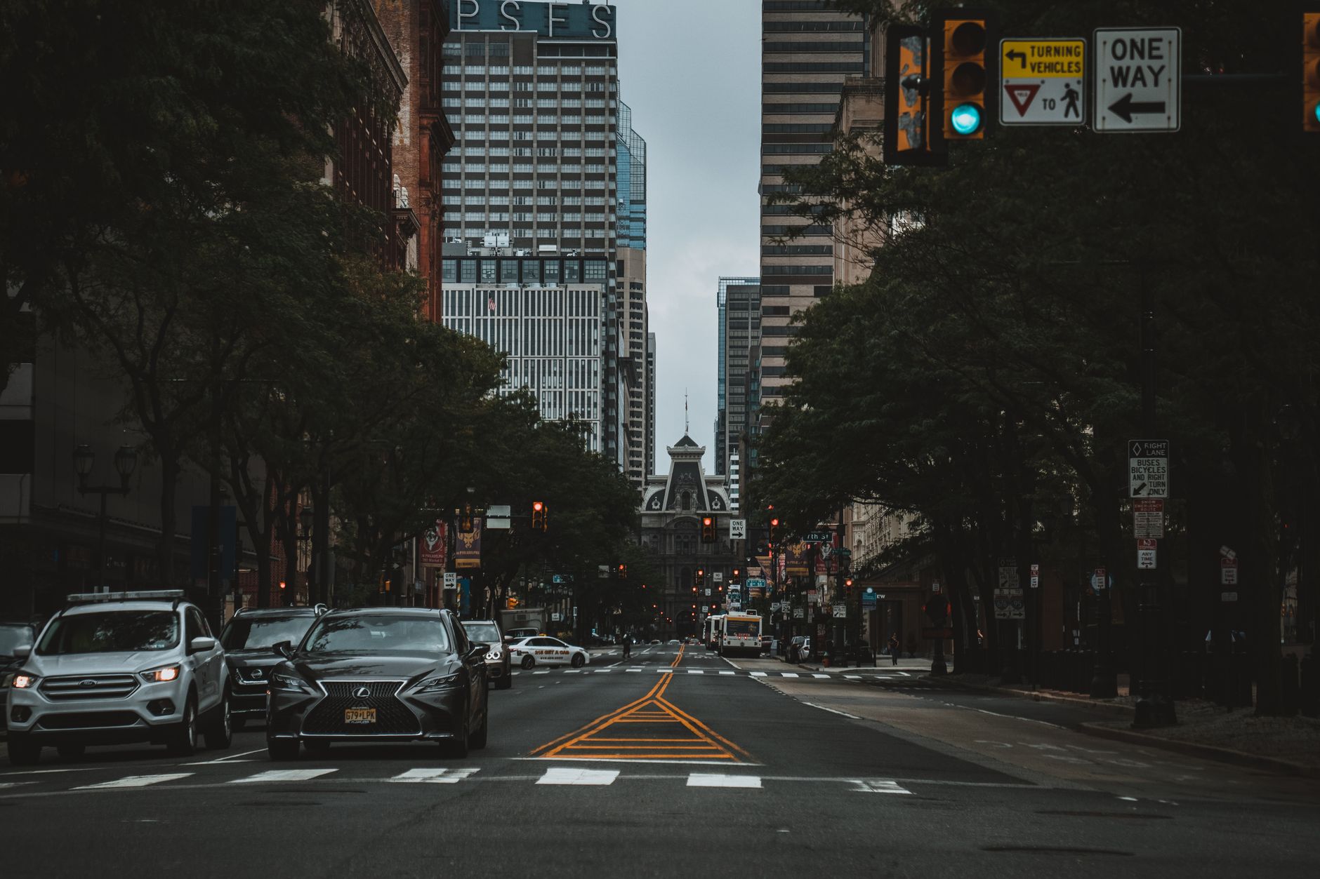 Downtown commercial street, representative of Roanoke's urban core