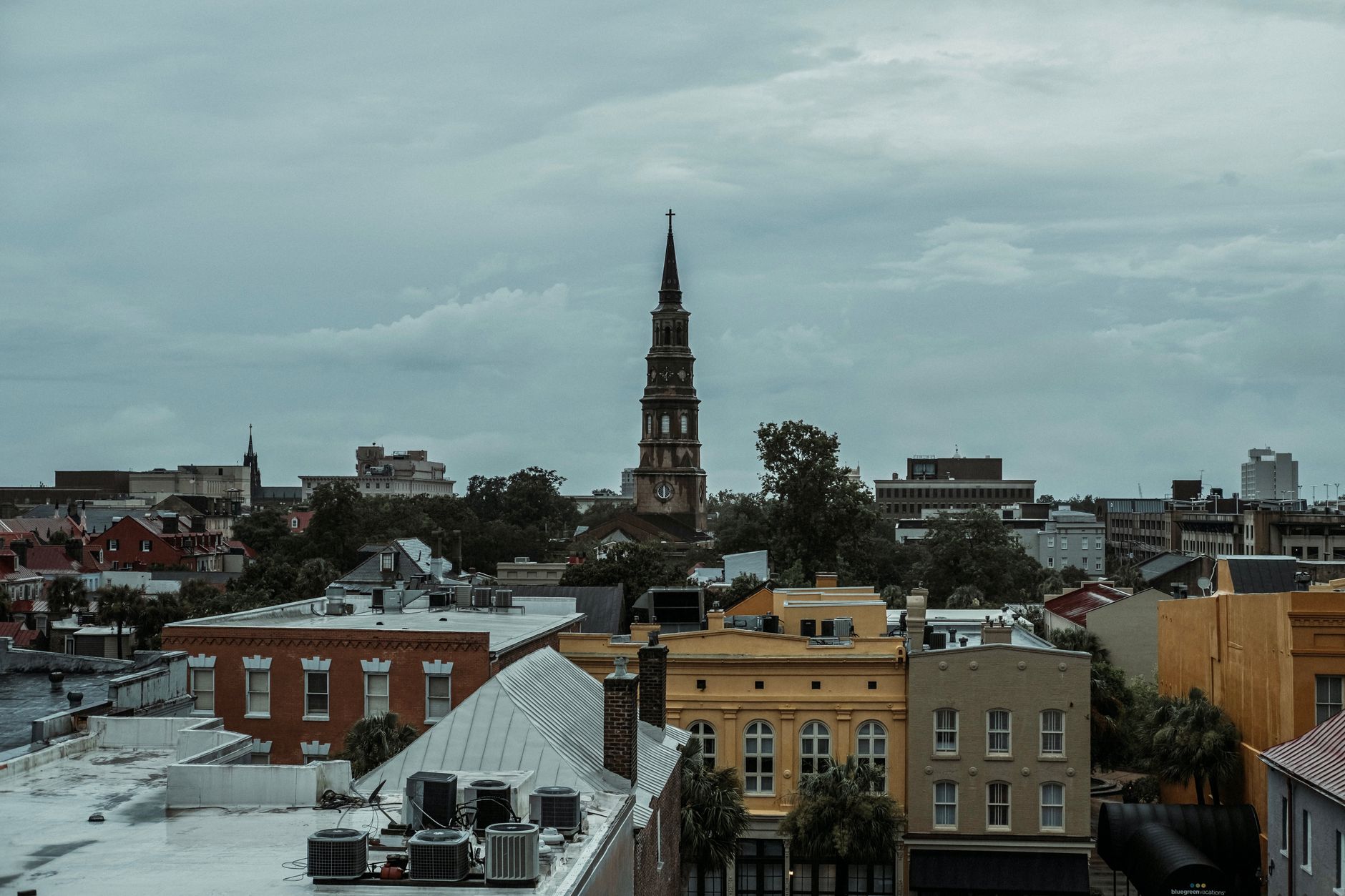 Historic downtown street, representative of Savannah's National Historic Landmark District
