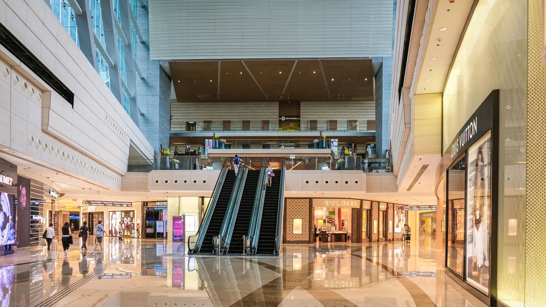 Shopping mall interior, representative of Sawgrass Mills-scale retail in Sunrise