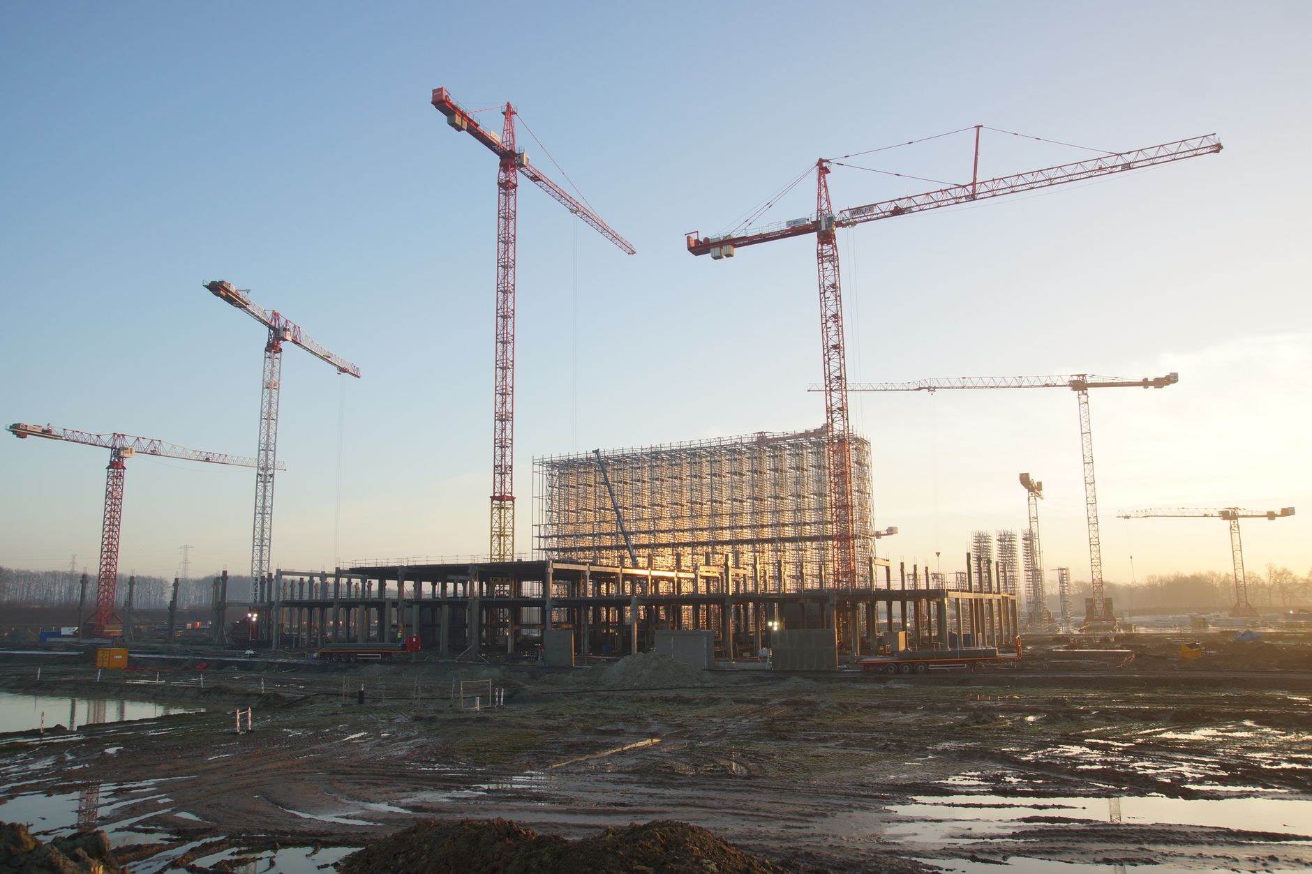 Commercial construction site, representative of build-outs across West Orange