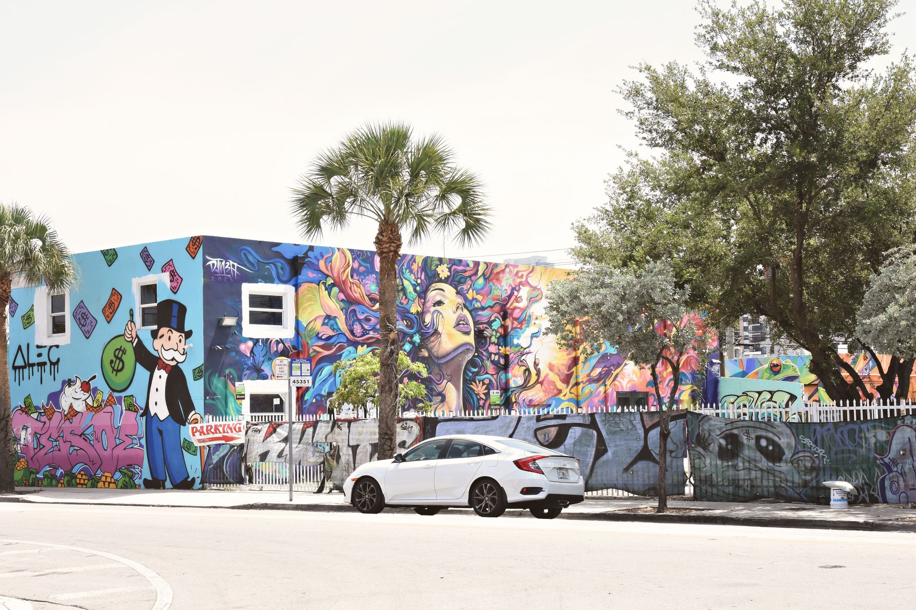 Wynwood arts district street, representative of Wynwood's murals and creative corridors
