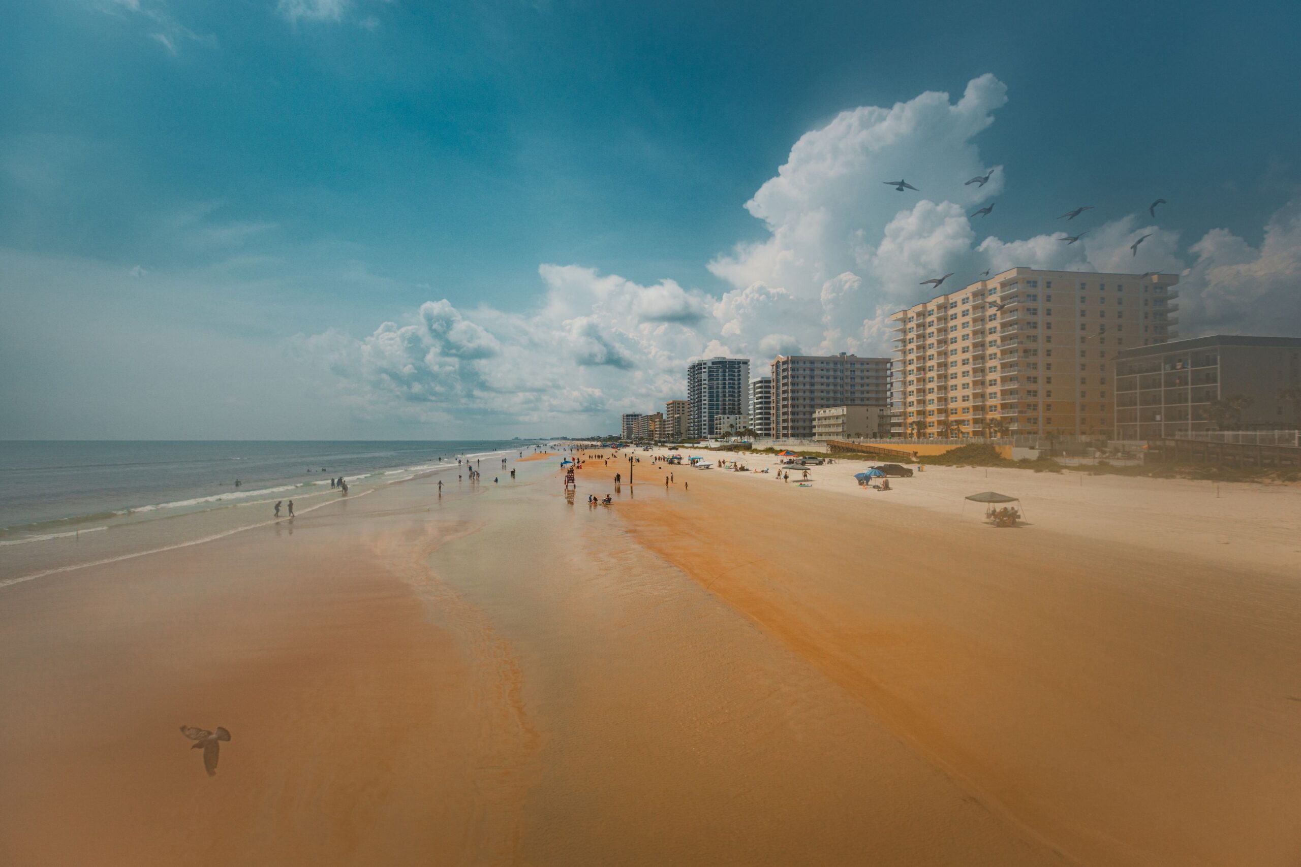 Daytona Beach shoreline and hotels, Florida