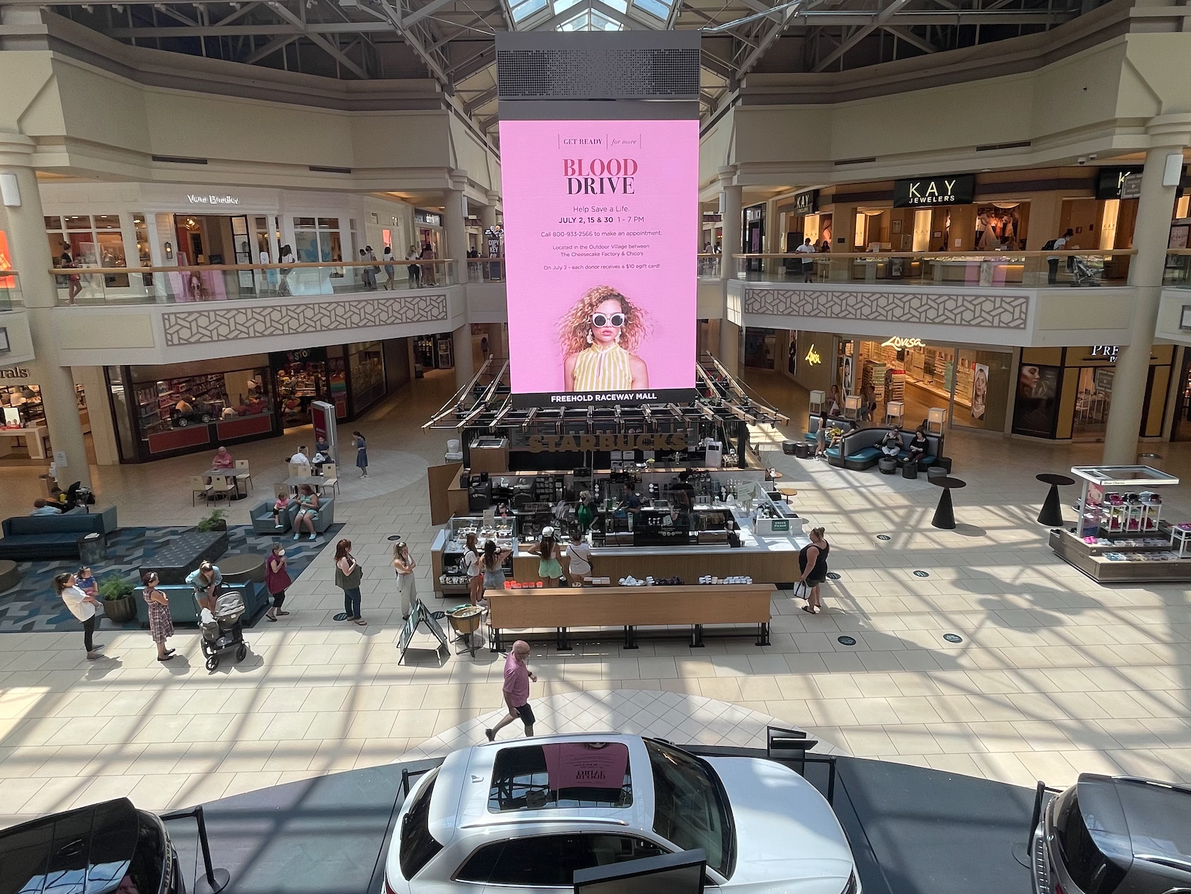 Center court inside Freehold Raceway Mall