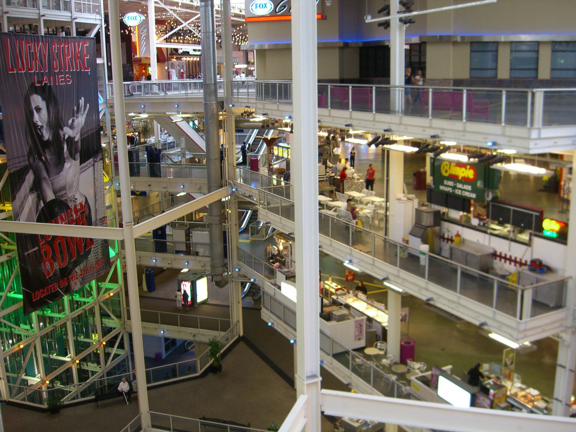 Four-level atrium of Palisades Center in West Nyack, New York