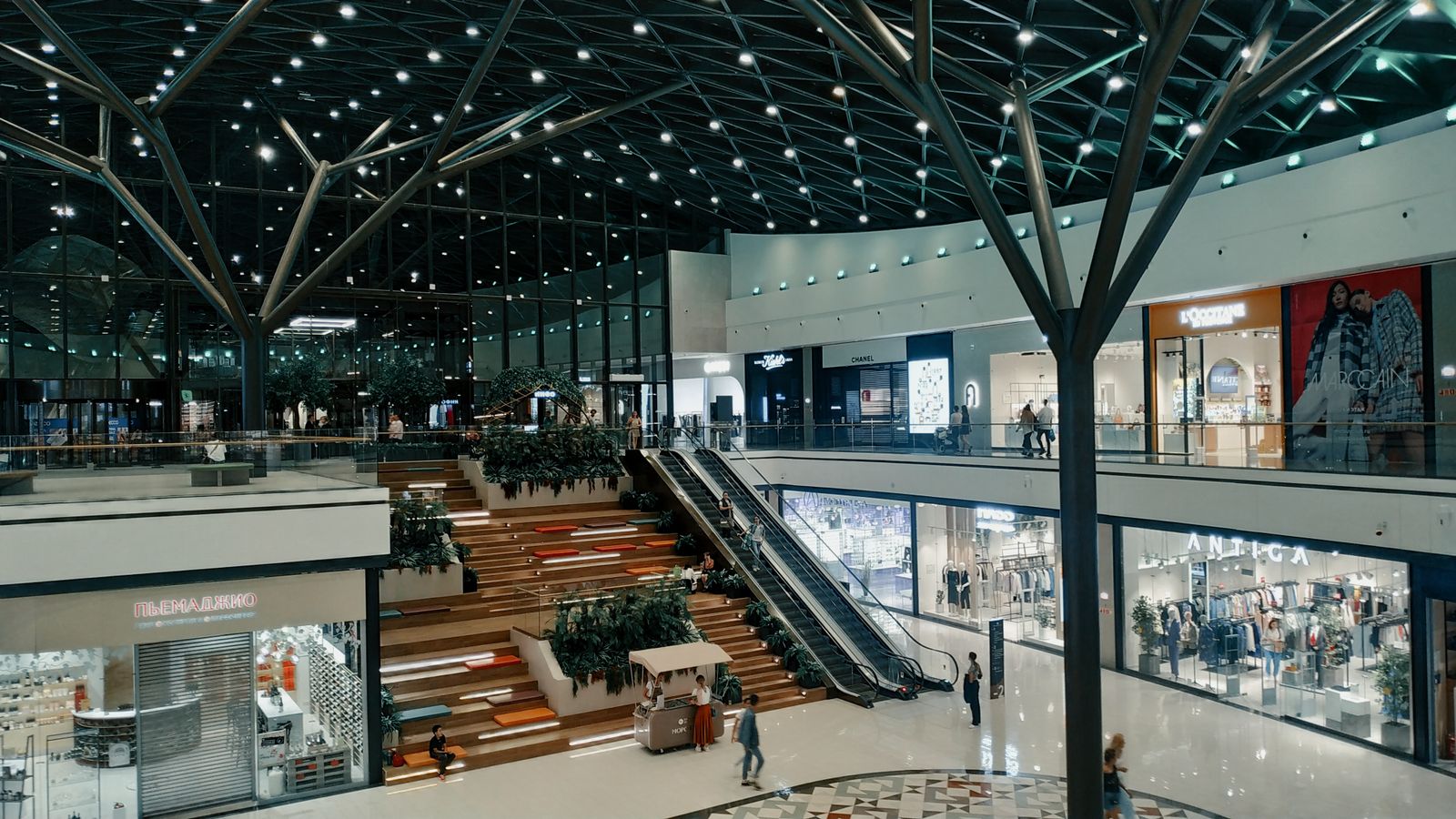 Representative shopping-mall interior