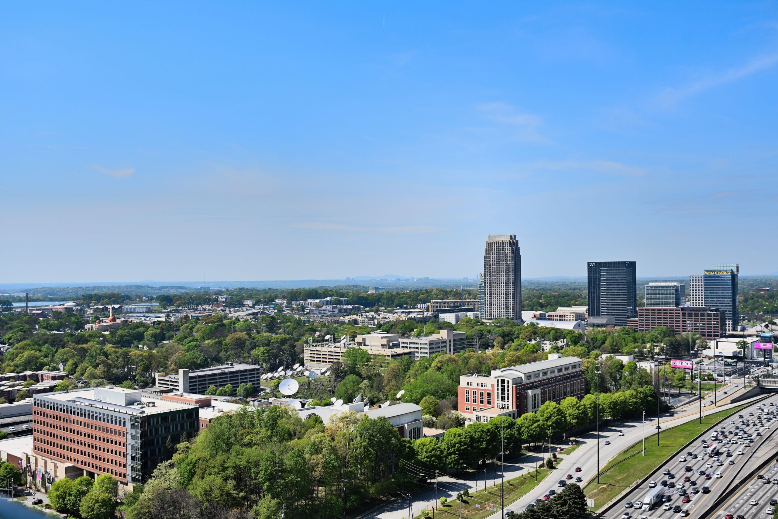 Metro Atlanta skyline — representative of the Sandy Springs, GA commercial market
