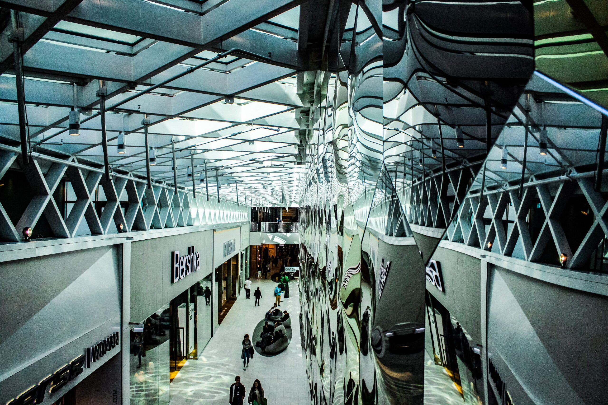 Shopping center interior — representative of the Shops at Riverside market