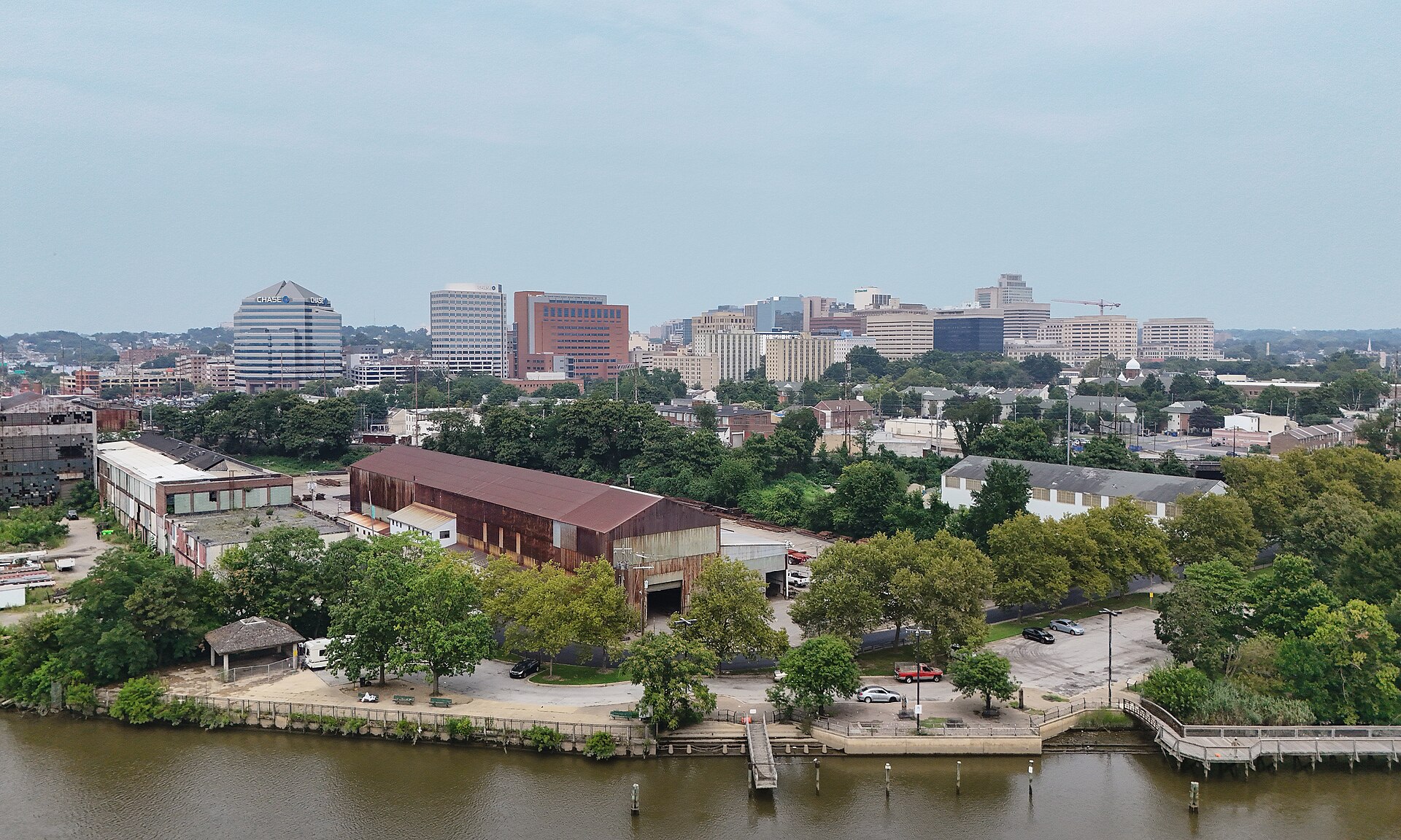 Wilmington skyline, representative of Delaware's corporate and banking district